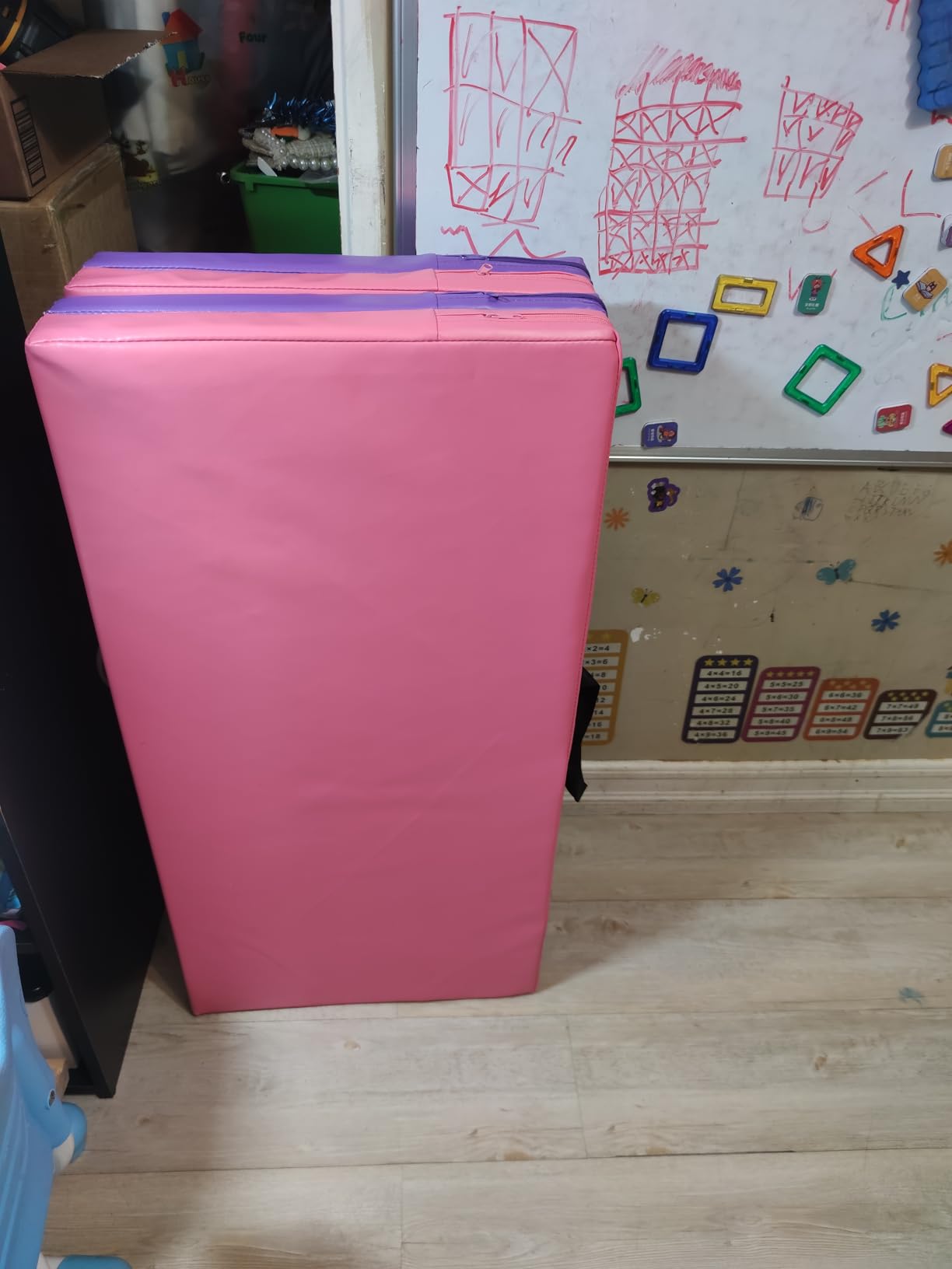 ZENOVA Gymnastics Mat 6'x3'x2''/4'x8'x2'' Exercise Mat Gym Mat for Home Aerobics Workout Foldable Tumbling Mat Children Gifts customer photo 2