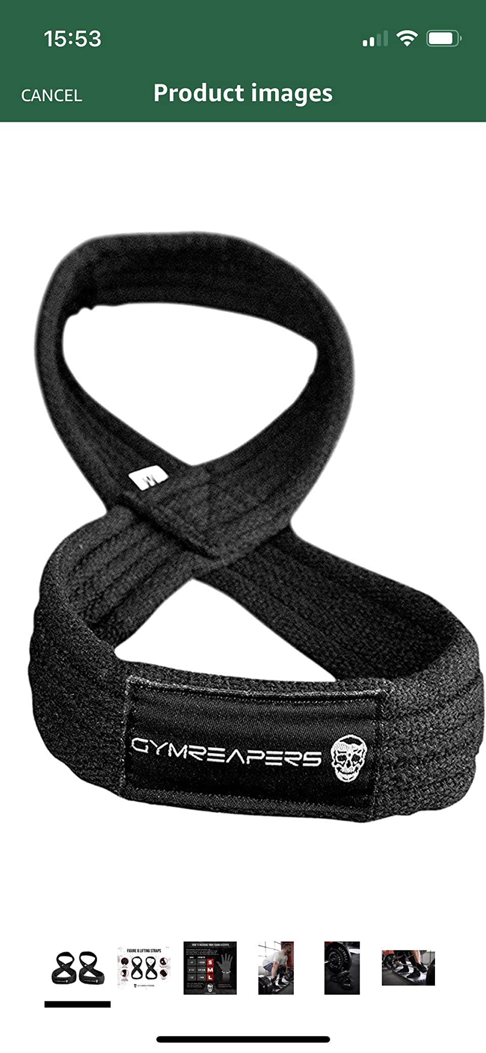 Gymreapers Figure 8 Lifting Straps For Deadlift, Powerlifting, Strongman, & Cross Training Strong Weightlifting Wrist Straps For Men, Women customer photo 2