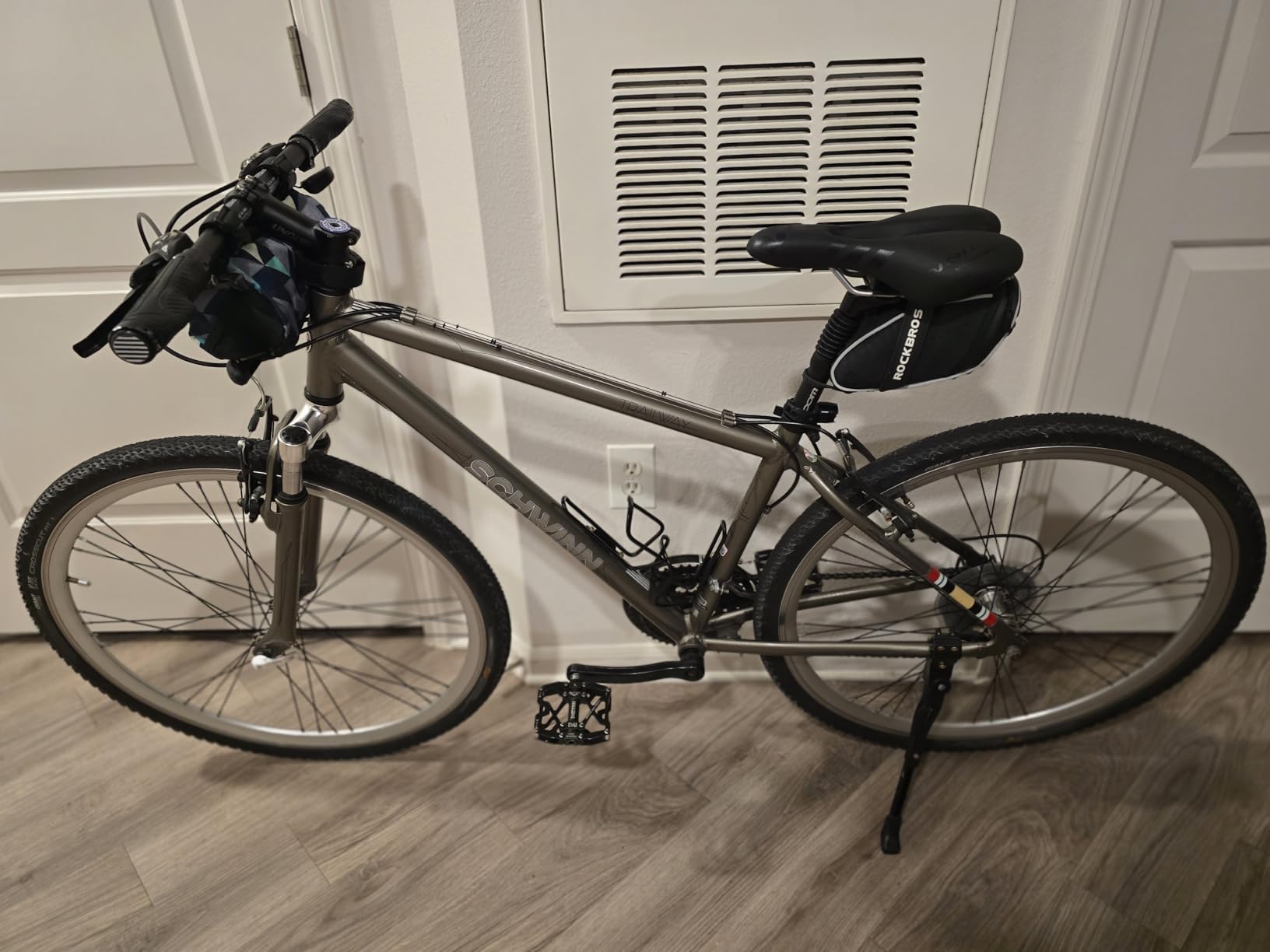 Rhinowalk Bike Handlebar Bag, Bicycle Front Bag Shoulder Bag Storage Bag with Shoulder Strap customer photo 2