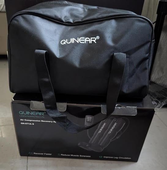 QUINEAR Air Compression Recovery System, Professional Sequential Device for Massage Therapy, Foot and Leg Recovery Boots (Large) customer photo 1