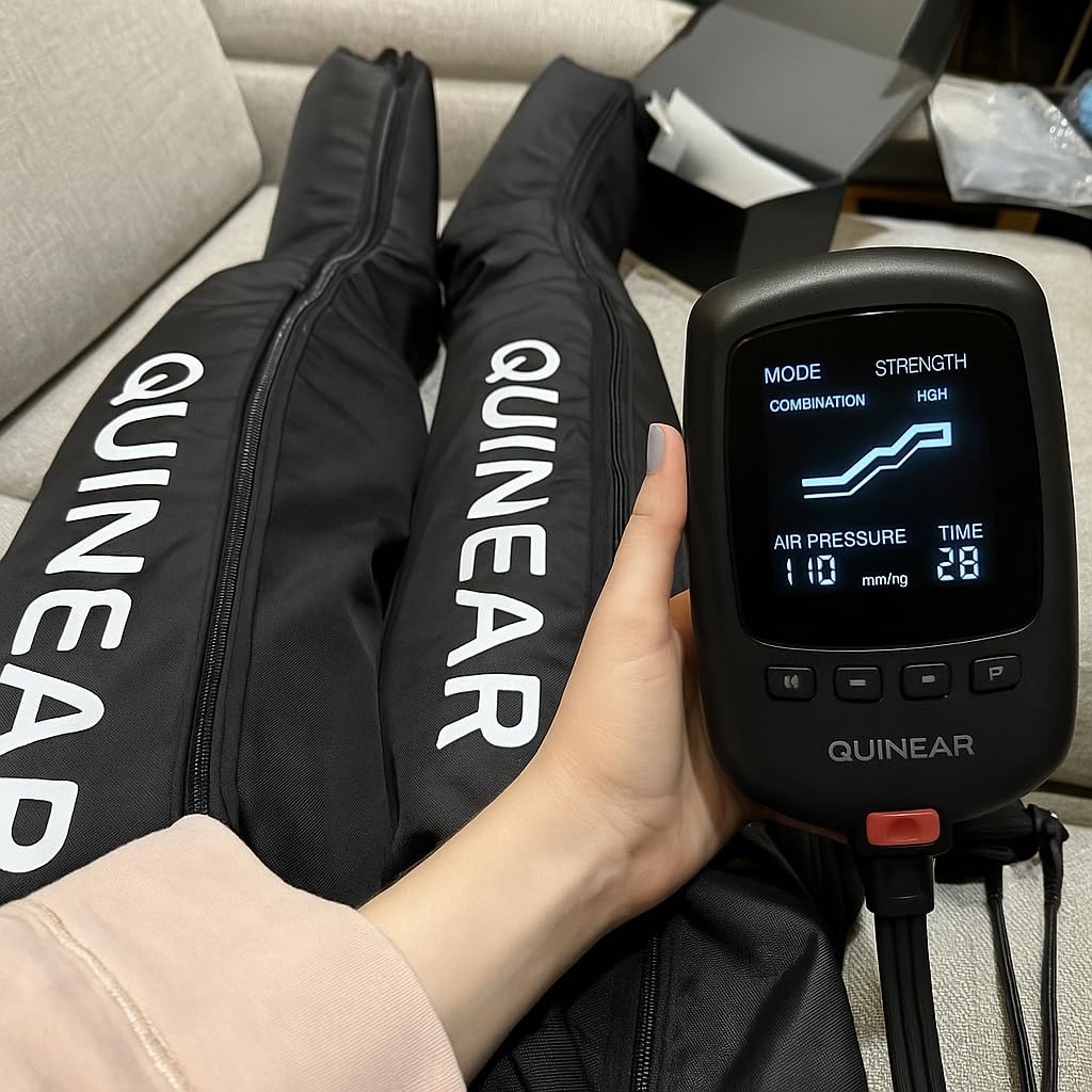 QUINEAR Air Compression Recovery System, Professional Sequential Device for Massage Therapy, Foot and Leg Recovery Boots (Large) customer photo 2