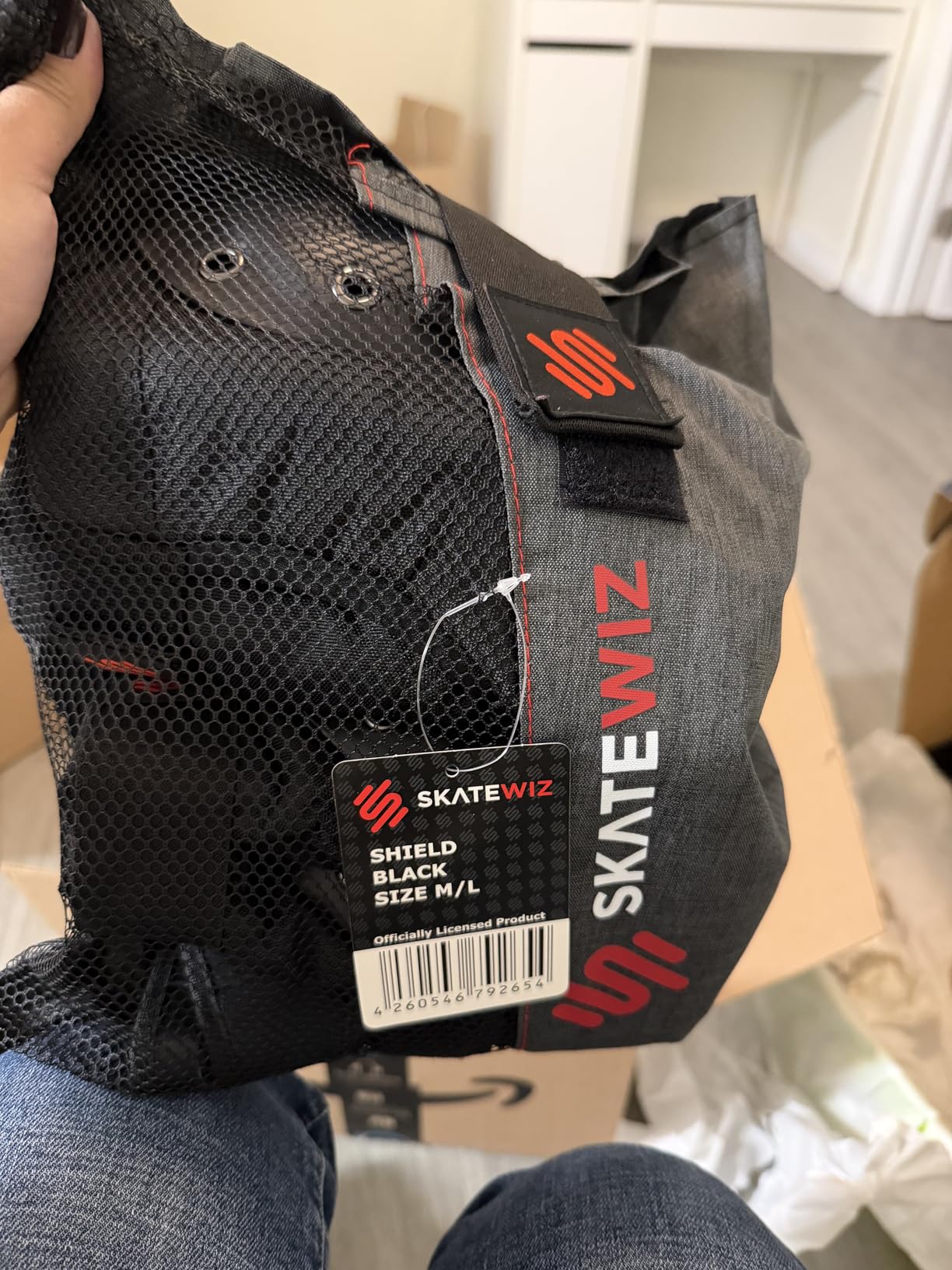 SKATEWIZ Bike Knee Pads - Skateboard Safety Gear - Shield - Size M/L Orange - Skate & Skateboarding Wrist Guards for Skating Adult with Elbow Pads - Roller Skates, Inline Skates customer photo 2