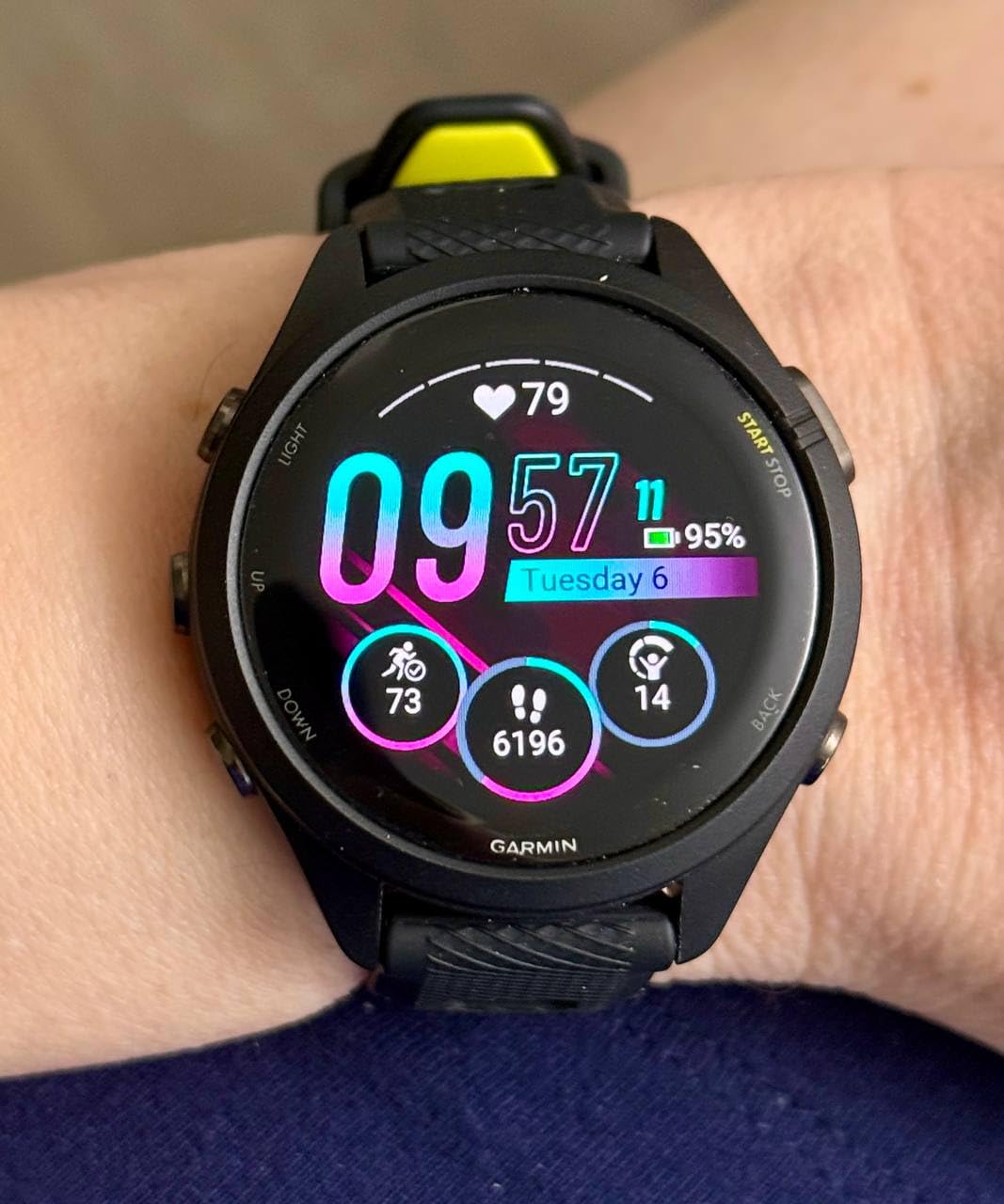 Garmin Forerunner 265S, Running Smartwatch, 42mm, Black/Amp Yellow | Advanced Training Metrics & Recovery Insights, Music On Your Wrist, Garmin Coach, Daily Suggested Workouts customer photo 2