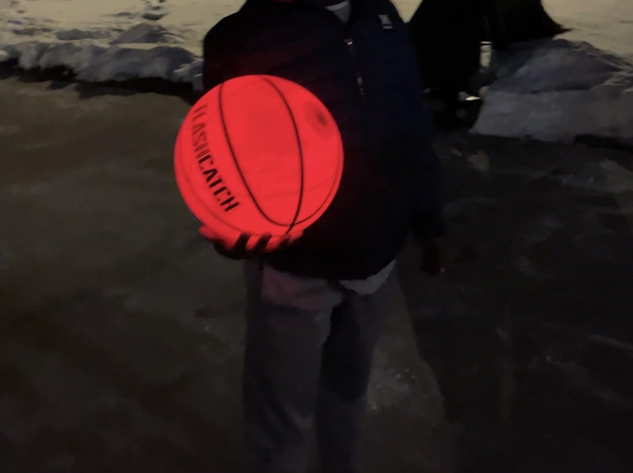 FlashCatch Light Up Basketball - Glow in The Dark - Sports Gear Accessories Gifts for Boys 8-15+ Year Old - Kids Teens Gift Birthday Ideas - Teen Boy Toys Ages 8 9 10 11 12 13 14 15 Outdoor Teenager customer photo 2