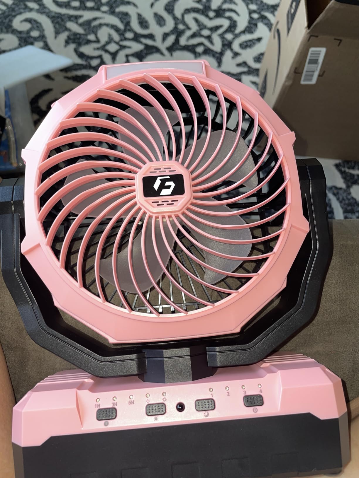 FRIZCOL 3-in-1 Camping Fan - Portable Fans Rechargeable - 24000mAh Battery Powered Fan with Light & Remote for Indoor, Outdoor, Tent, Travel, Fishing, Jobsite, Gifts for Men Dad Him - Green customer photo 1