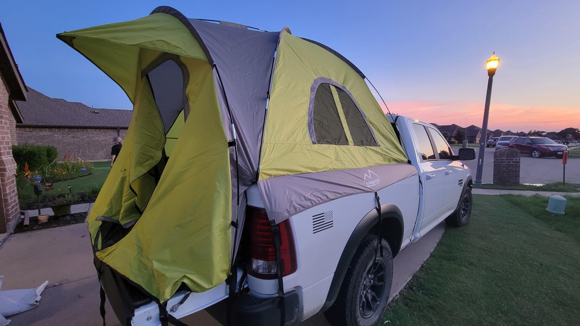 Truck Bed Tent for 5.5-6.5 Ft Bed, Waterproof PU2000mm Tent for Camping | PU2000mm Waterproof, Double Layer Design, 2-Person, for F150 Ram Silverado Tundra, Portable Overland Awning customer photo 2