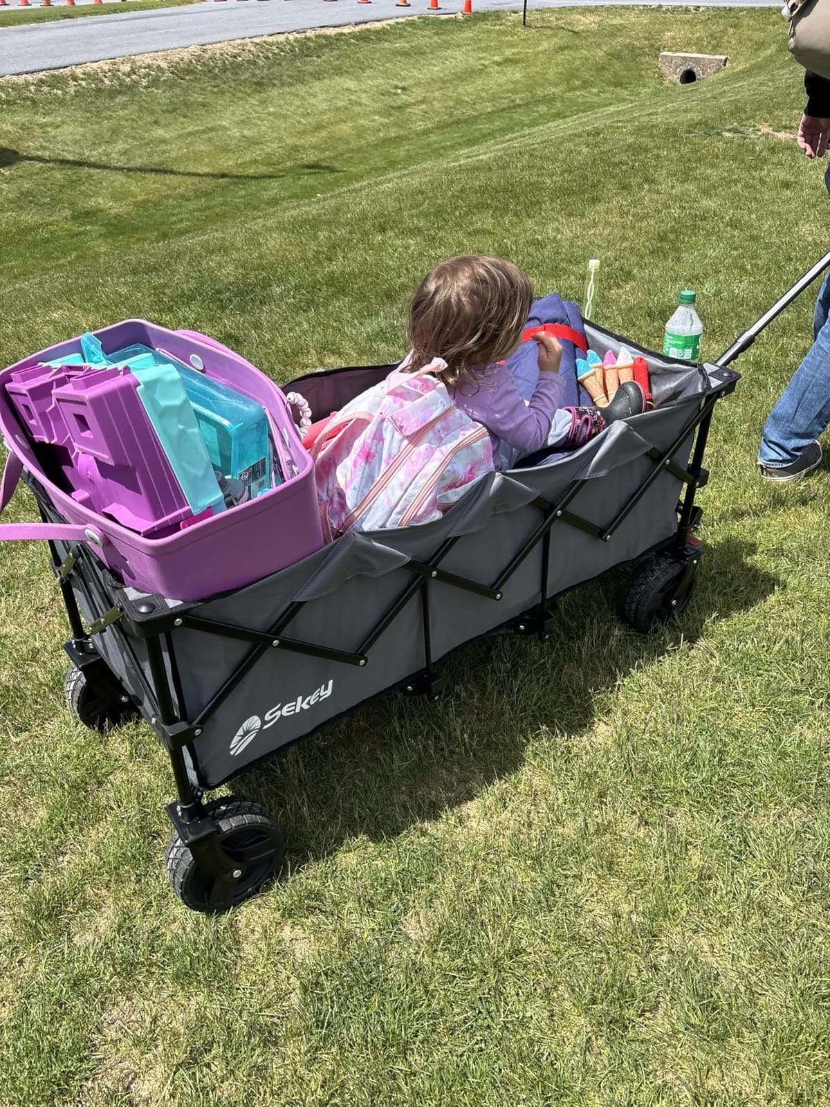 Sekey 300L Extended Collapsible Wagon, 660 lb Capacity, 48 in Long customer photo 2