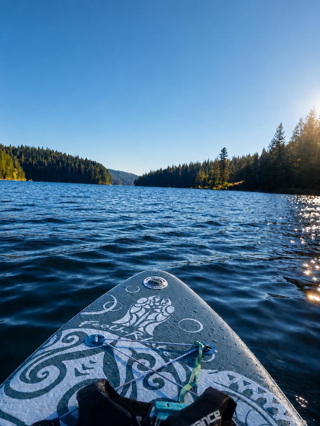 FEATH-R-LITE Inflatable Stand Up Paddle Board with Beginner SUP Accessories | 10'6''/11' Ultra-Light SUP, Anti-Slip EVA Deck, Versatile Yoga Inflatable Paddle Boards for Adults & Youth of All Skill Levels customer photo 1
