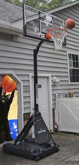 Spalding Momentous EZ Assembly Portable Adjustable Outdoor Basketball Hoop – Assembles in 30 Minutes or Less customer photo 1