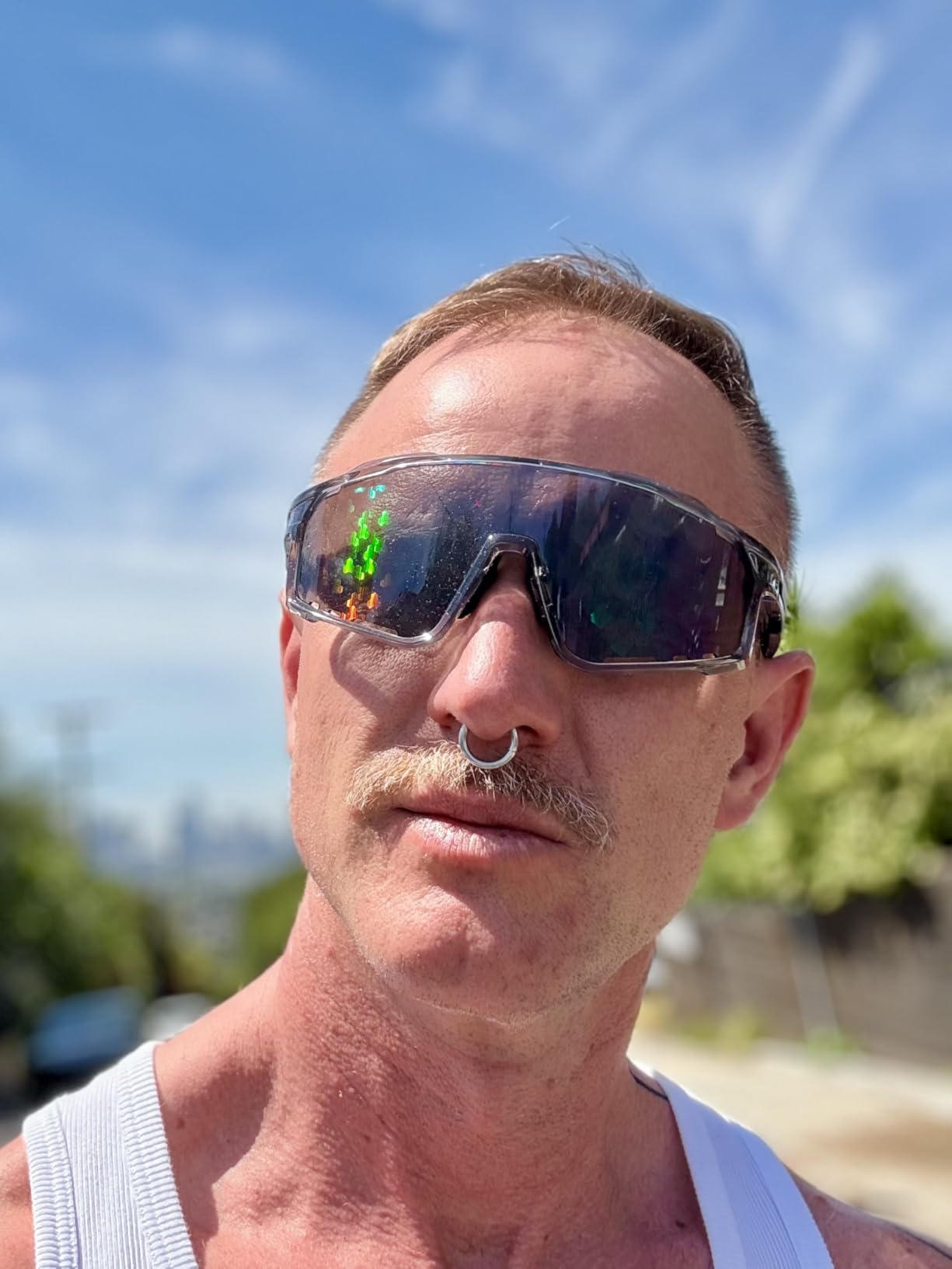 KAPVOE 3 Lens Cycling Sunglasses Men Women K76 customer photo 2