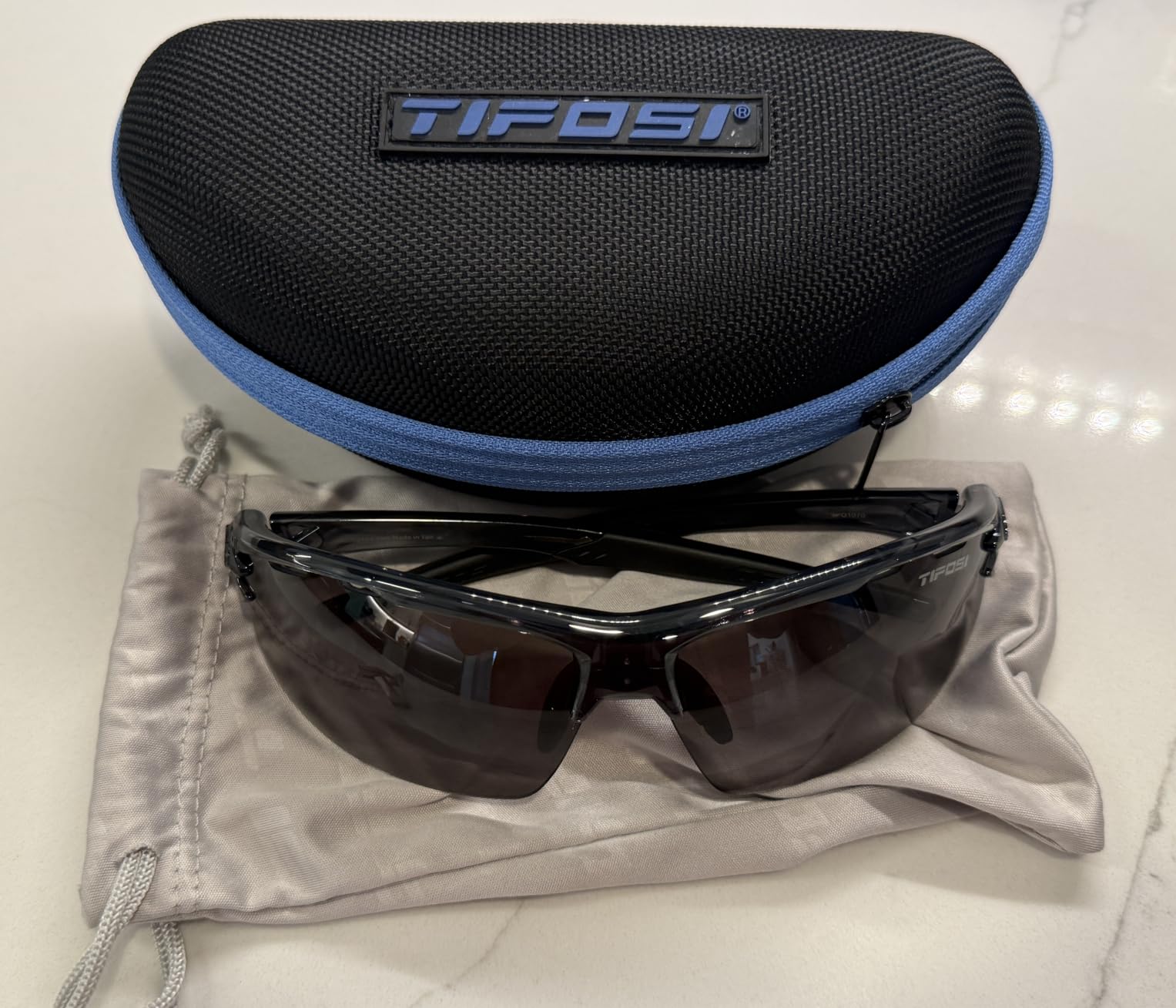 Tifosi Rivet Half-Frame Sunglasses - Cycling, Golf, Running & Pickleball | 100% UVA/UVB, shatterproof polycarbonate. Vented half-frame, hydrophilic nose pads. For cycling, golf & pickleball. customer photo 1