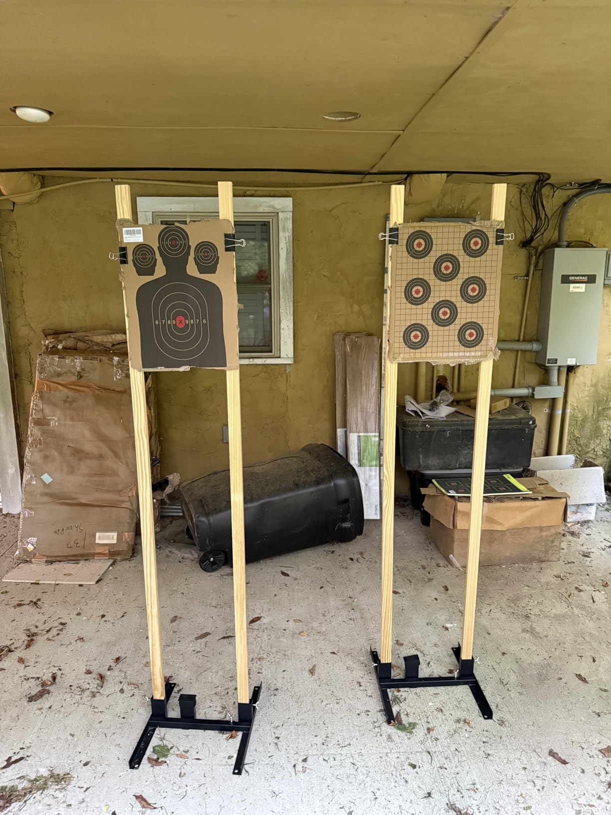 KNINE OUTDOORS Shooting Target Stand for Outdoors, Durable Paper Target Holder with Stable Adjustable Base for Paper Shooting Targets Cardboard Silhouette, H Shape, USPSA/IPSC, IDPA Practice, 2 Pack customer photo 1