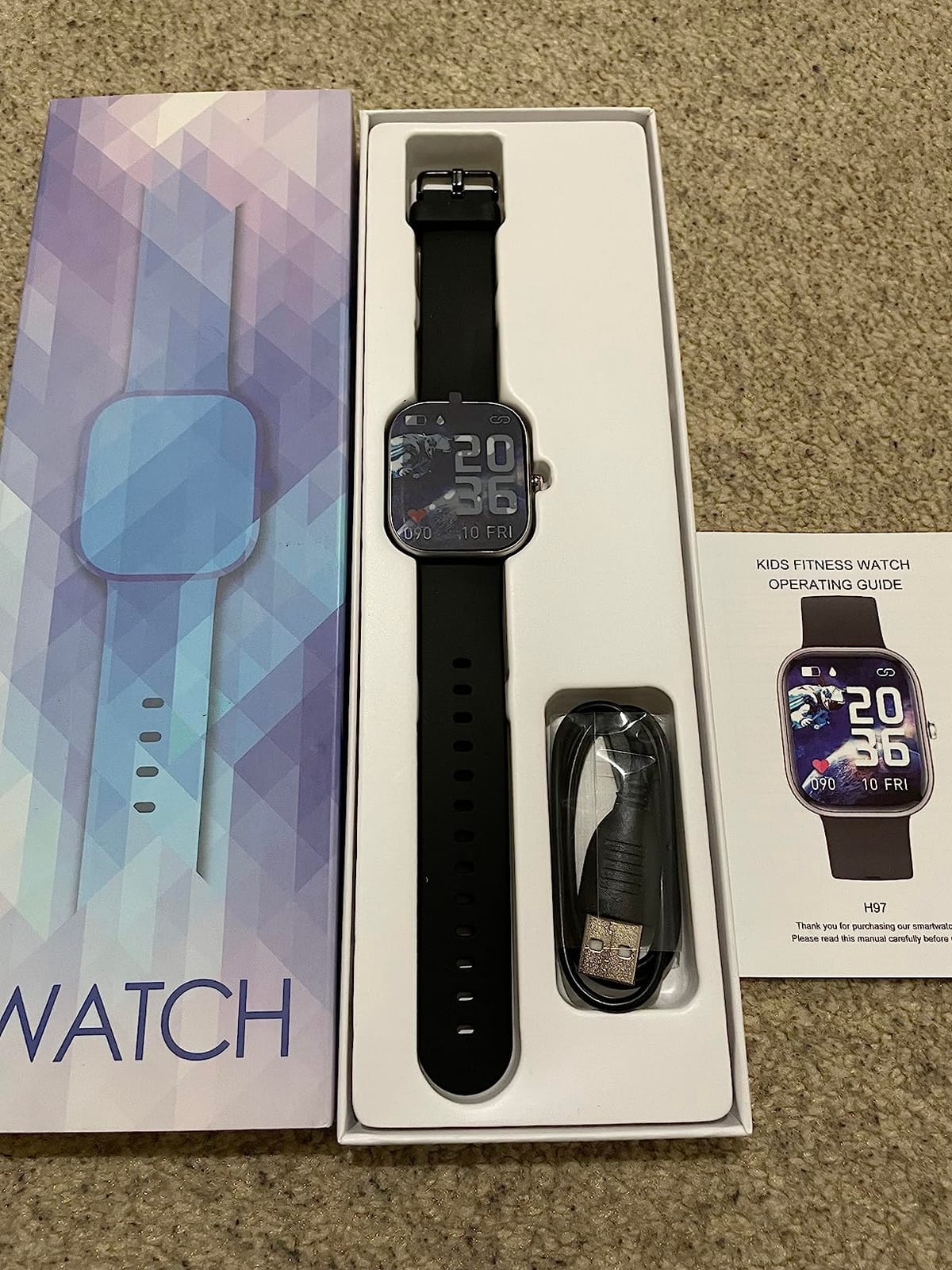 Kids Smart Watch for Girls, IP68 Waterproof Kids Fitness Tracker Watch with 1.5 Inch DIY Face, Heart Rate Sleep Monitor, 19 Sport Modes, Calories Counter, Alarm Clock, Great Gifts for Children 6+ (Blue) customer photo 1