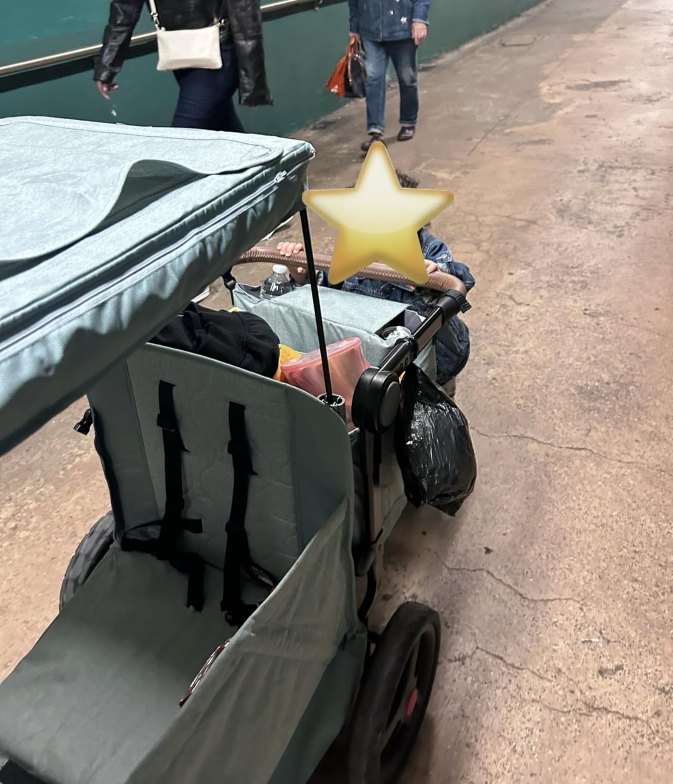 Radio Flyer Atlas Stroll 'N Wagon, Sage Green, for Ages 1+ | 3-in-1 Push or Pull Versatility, One-Hand Fold, UV Canopy, 5-Point Harnesses, Rubber Wheels, Storage Capabilities customer photo 1