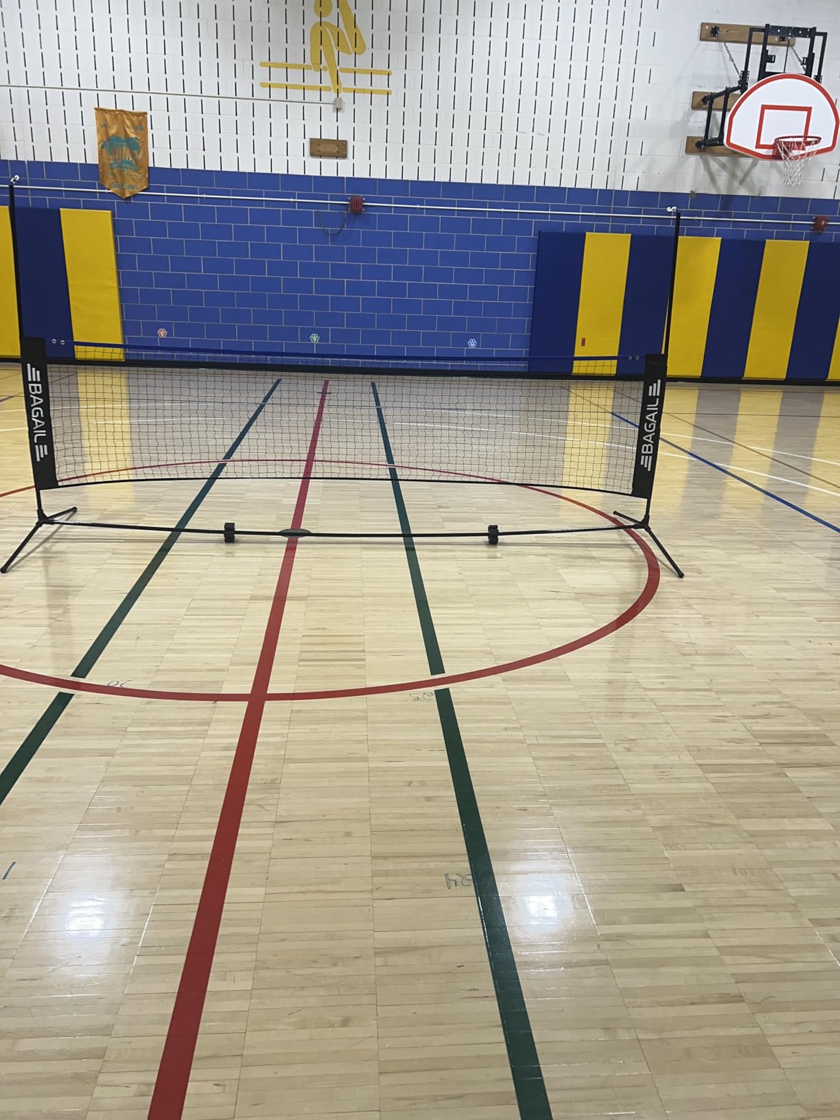 BAGAIL Badminton Net, Height Adjustable (Up to 5.1') | Foldable Frame, Quick Setup with Portable Bag, For Mini Pickleball, Pool Volleyball, Tennis, Backyard & Indoor Games customer photo 1