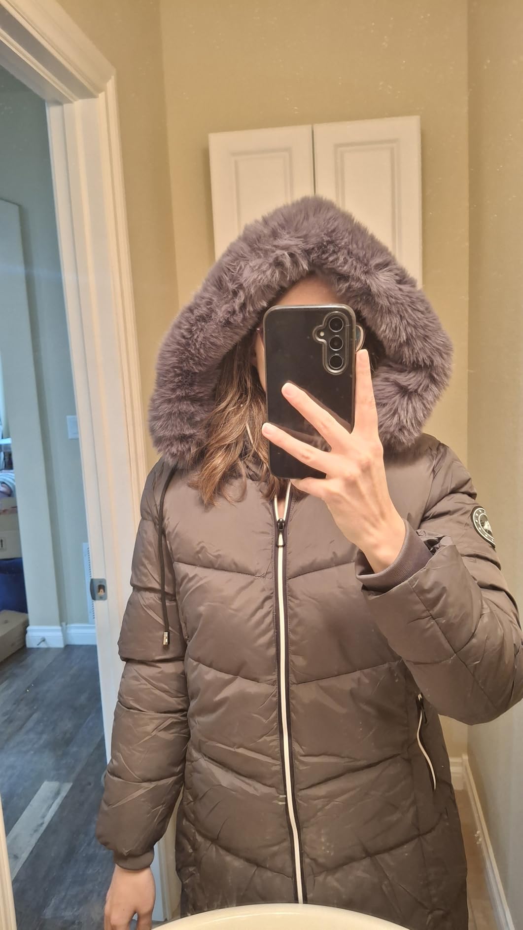 MOERDENG Women's Winter Puffer Jacket Fashions Down Coats | Winter Windproof Warm Waterproof Thicken Hooded Fashions customer photo 2