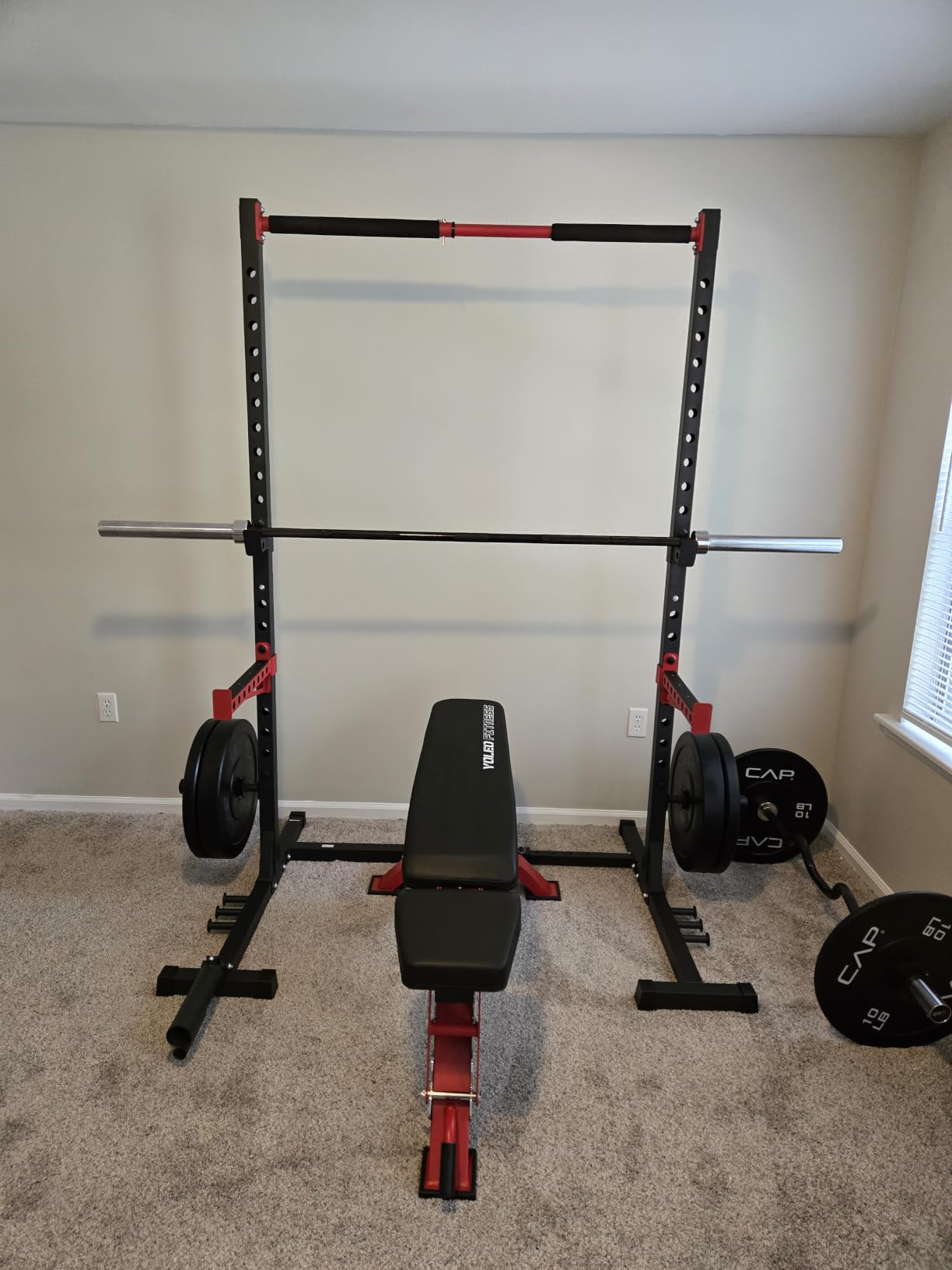 FLYBIRD SR1 Squat Rack, Adjustable Power Rack for 6FT/7FT Barbells customer photo 2