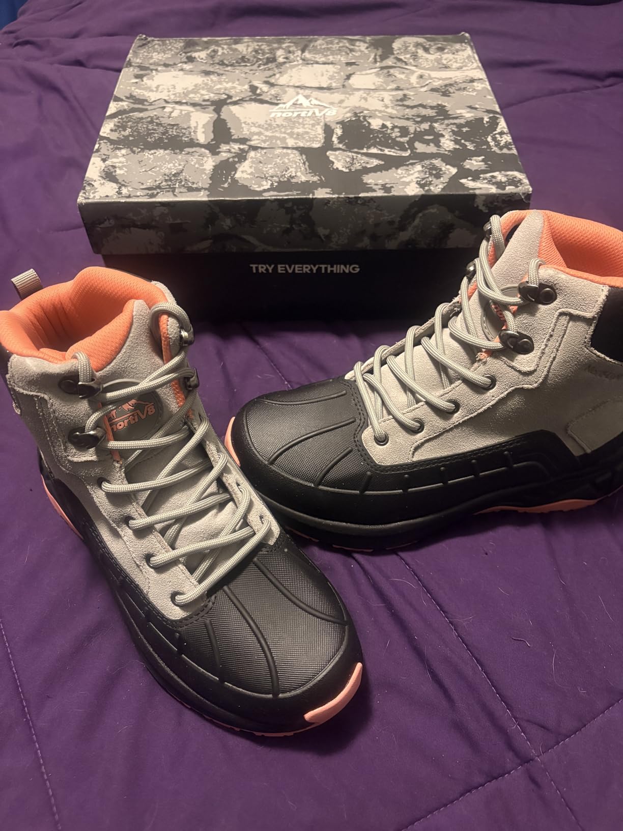 Women's Waterproof Hiking Boots Outdoor Trekking Camping Trail customer photo 2