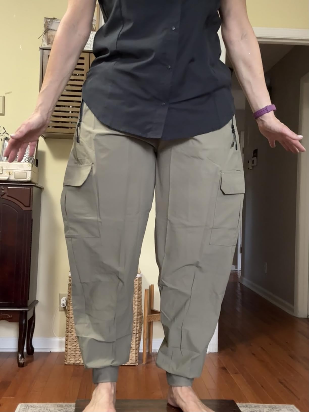 Womens Cargo Hiking Pants with 4 Pockets Lightweight Water Resistant | Quick Dry for Travel Casual and Outdoor Camping customer photo 2