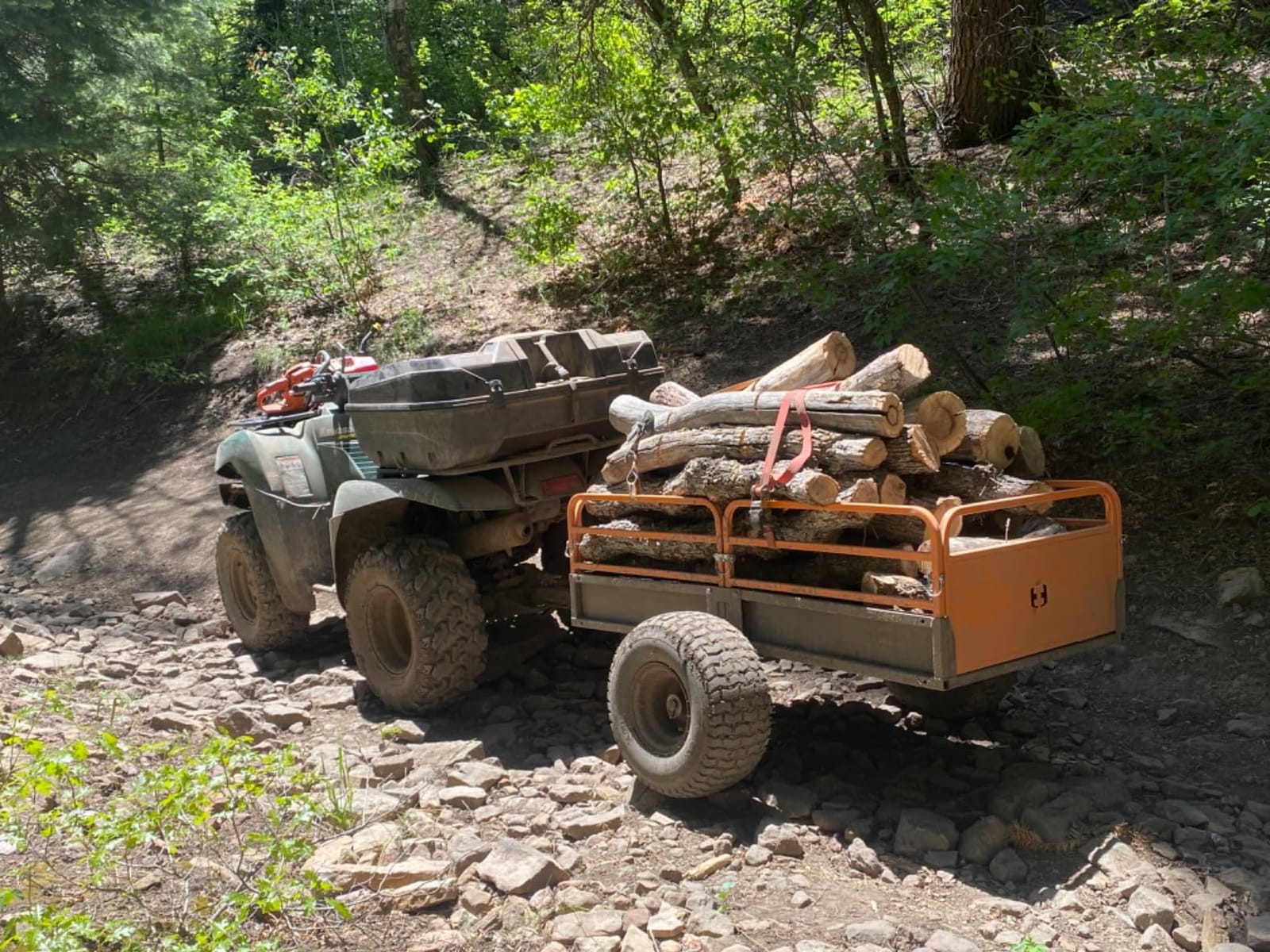 Impact IMPLEMENTS 1500lb HD Agricultural Trailer with Solid Floor & Sides. Rugged Tires and Solid Sides with Tailgate for Increased Capacity. Original USA Design. customer photo 1