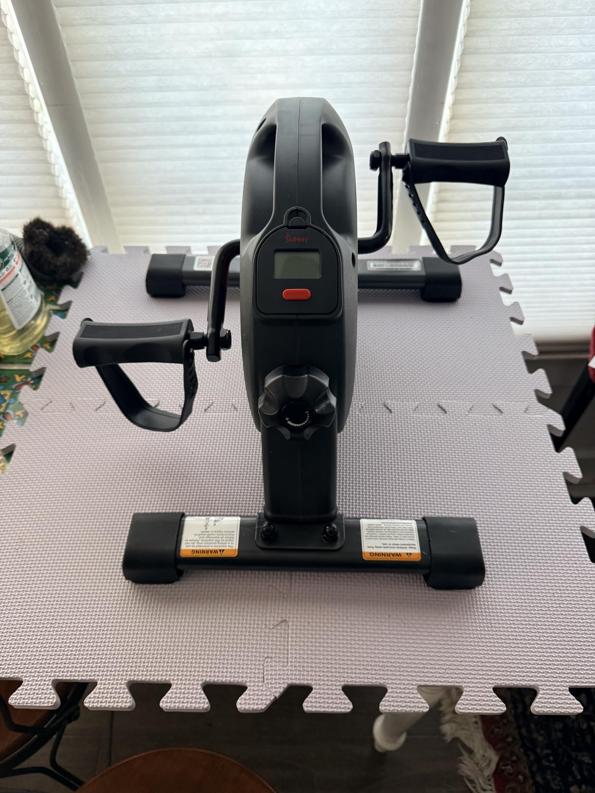 Sunny Health & Fitness Smart Mini Cycle, Under Desk Pedal Arm/Leg Exerciser | Dual Function, Low-Impact Cycle Workout, Rehab/Recovery, Space-Saving Design, Mesh-Belt Resistance, SunnyFit App Connectivity customer photo 2