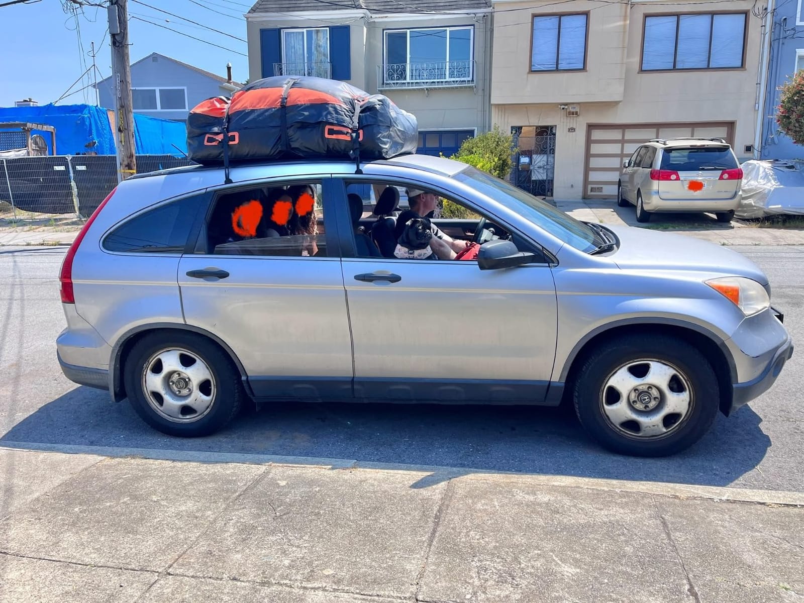 Car Rooftop Cargo Carrier Bag 20 Cubic Feet, 100% Waterproof Roof Bag Top Luggage Carrier for Any Vehicles with/without Rack Cross Bar, Includes Anti-Slip Mat +4 Door Hooks +Storage Bag +Lock customer photo 2