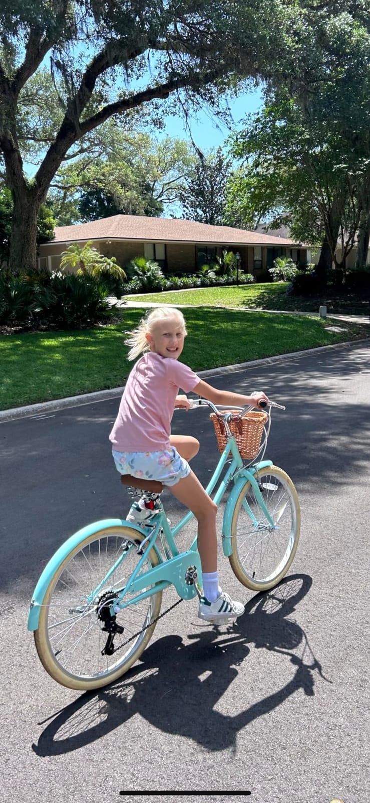 Glerc 20 24 26 Inch 6-Speed Girls Bike for Over 6 Years Old Kids | Shimano Derailleur, Wicker Basket, Fender, Hybrid City Bicycle, Beach Cruiser Bike, 85% Pre-Assembled, Multiple Colors customer photo 1
