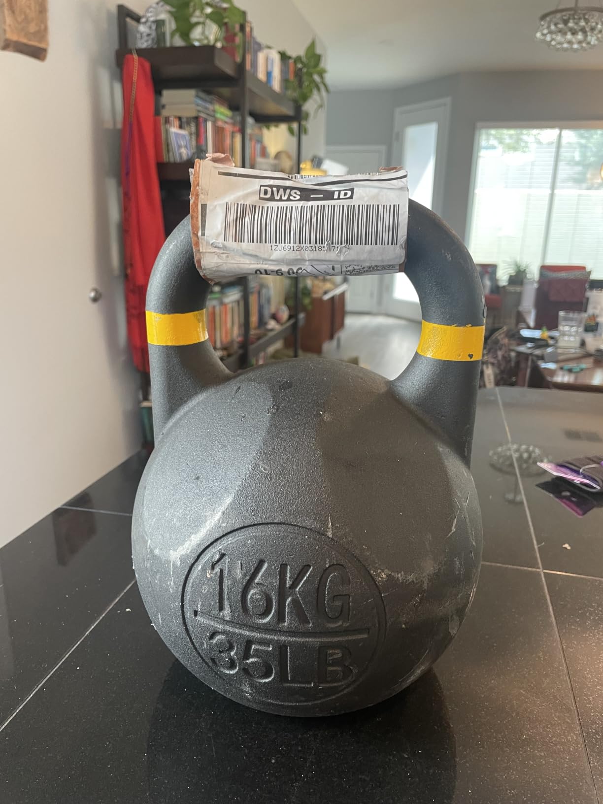 Competition Kettlebell (Powder Coated) w Grooves - 33mm Handle for Fitness, Exercise, Strength Training and Weightlifting… customer photo 1