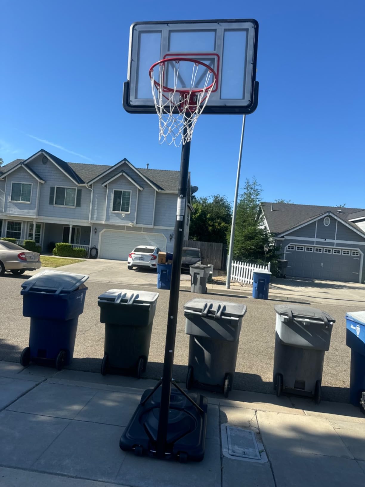 Best Choice Products 10ft Regulation Basketball Hoop, Height Adjustable Outdoor Goal w/Shock Absorbent Rim, Base Gel, 2 Wheels customer photo 2