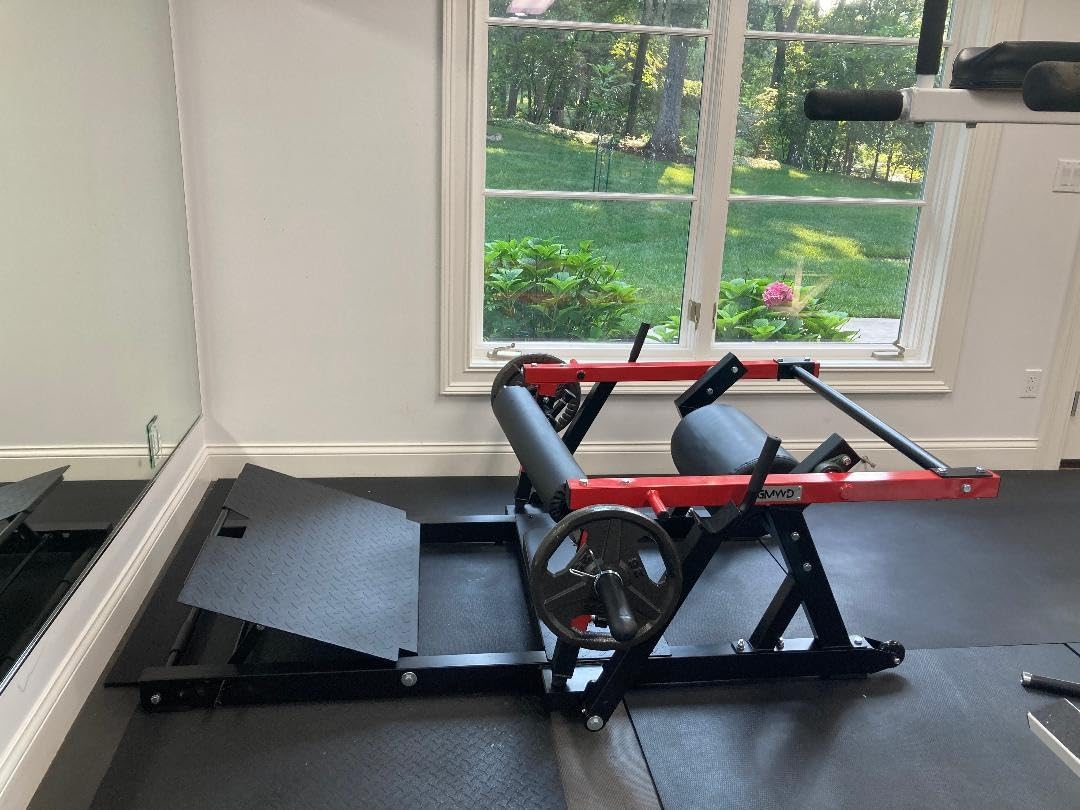 GMWD Hip Thrust Machine, 800LBS Plate-Loaded Glute Bridge Machine with Weight Holder, Heavy Duty Butt Exercise Equipment for Glute Muscles Building and Butt Shaping, Adjustable Footboard customer photo 2