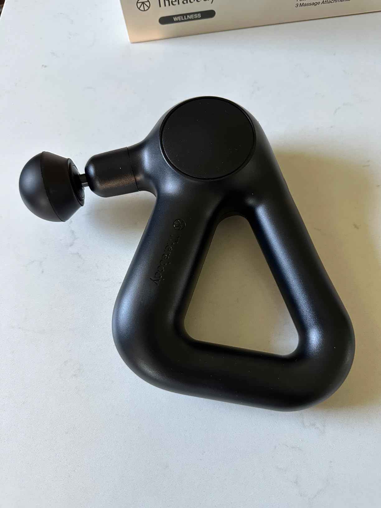 TheraGun Therabody Relief Massage Gun | for Daily Comfort | 3-Speed | Navy | Quiet Handheld Percussion Muscle Massager for Back, Leg & Shoulder Pain Relief. Lightweight, Easy to Use, Ergonomic Grip customer photo 2