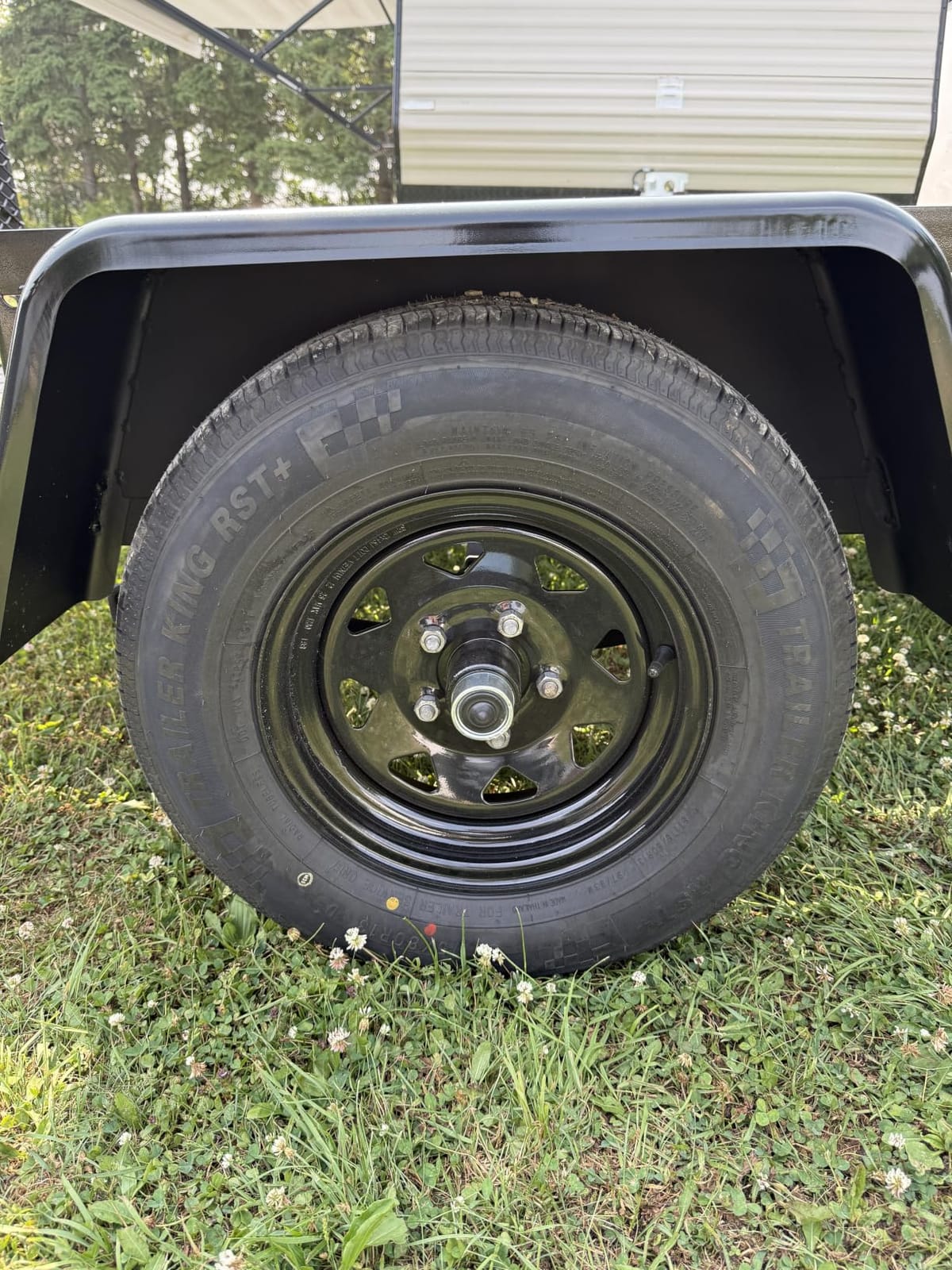 eCustomrim 2-Pack Radial Trailer Tire Rim Assembly ST175/80R13 Black 5 Lug | 175/80 13 Inch Load Range D 8 Ply Tire With Curb Guard, 5 Bolt On 4.5 Inch Center Wheel - 6 Year Warranty With Roadside customer photo 1