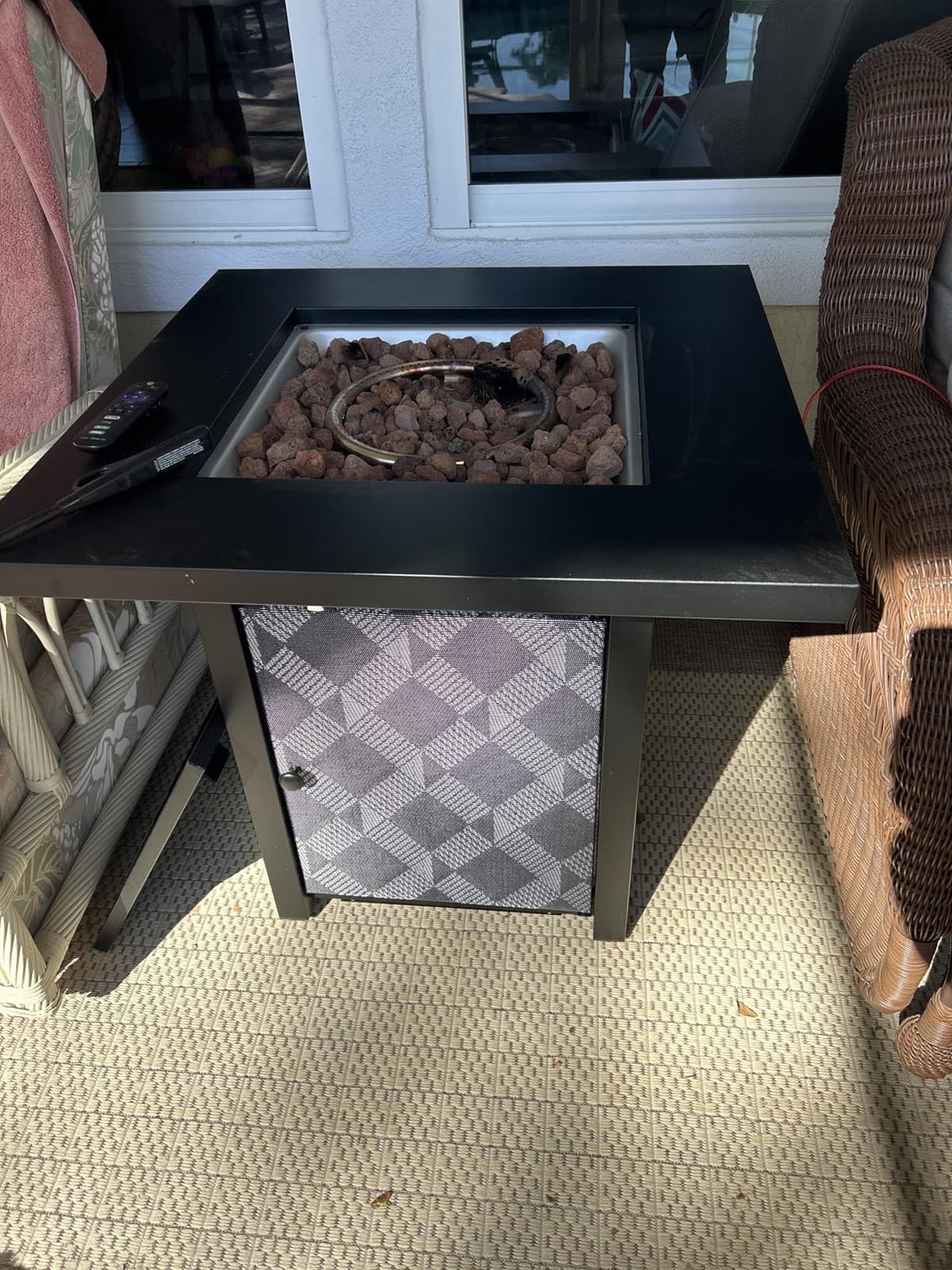 Ciays 28Inch Propane Fire Pit Table, 50,000 BTU Outdoor Gas Fire Pit Table CSA-Certified for Outside Patio with Removable Lid and Lava Rocks, Add Warmth and Ambience to Parties, Backyard, Garden customer photo 2