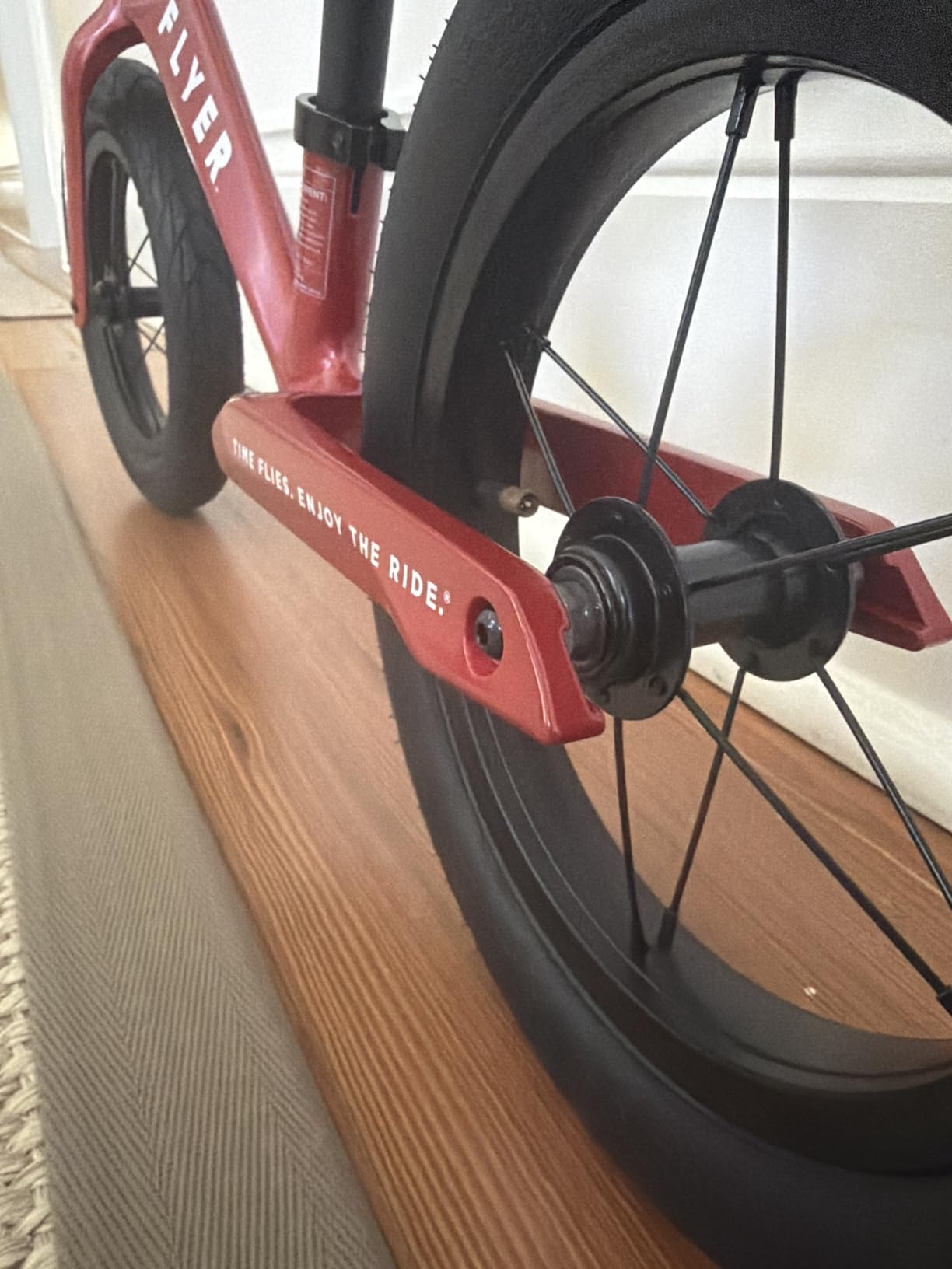 Radio Flyer Ultra Lite Balance Bike for Kids Ages 1.5-5, Red customer photo 2