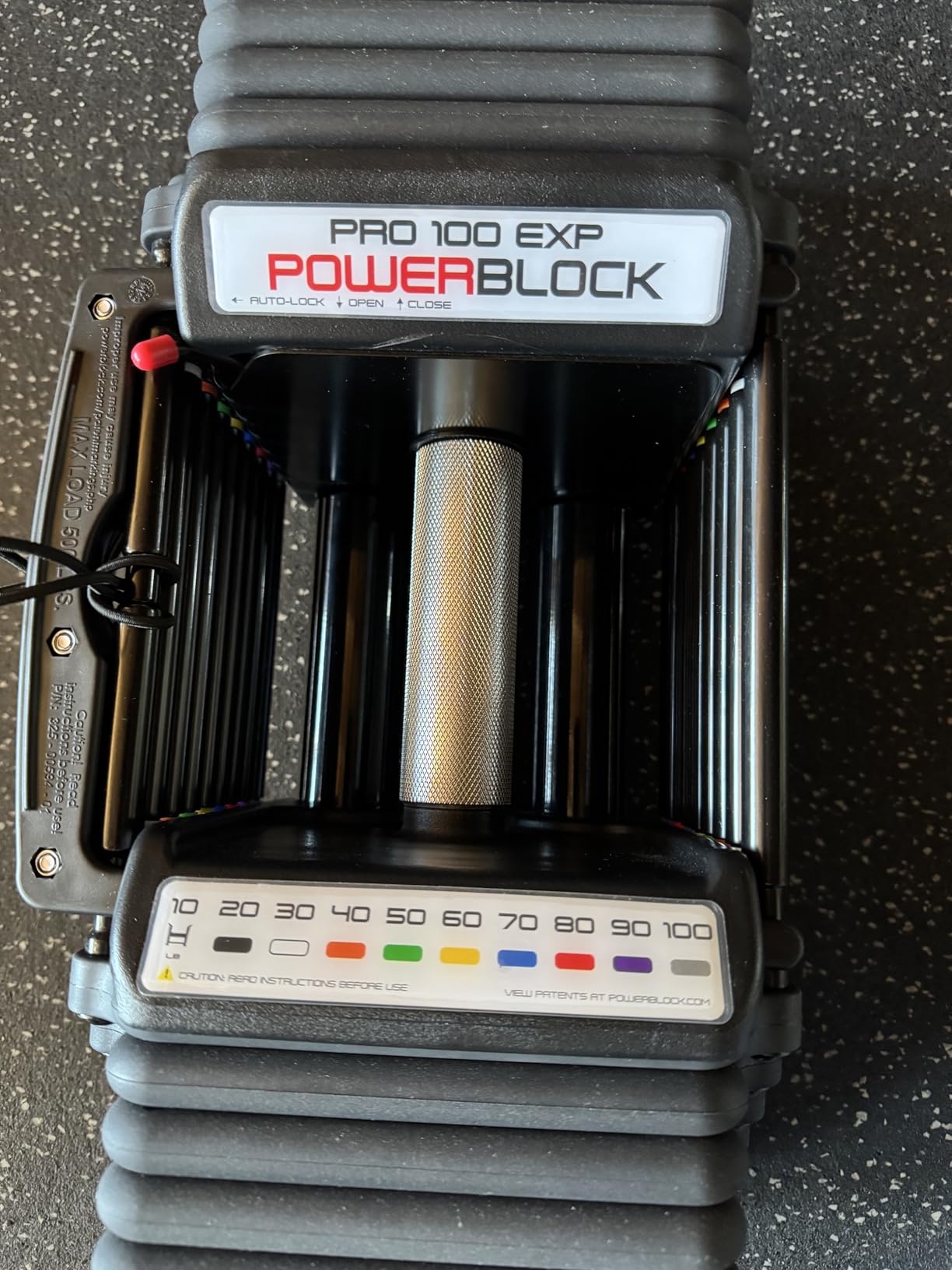 PowerBlock Pro 100 Adjustable Dumbbell, 5-100 lb | Sold as a single unit, order 2 to complete your pair, durable steel build replaces a full rack customer photo 2