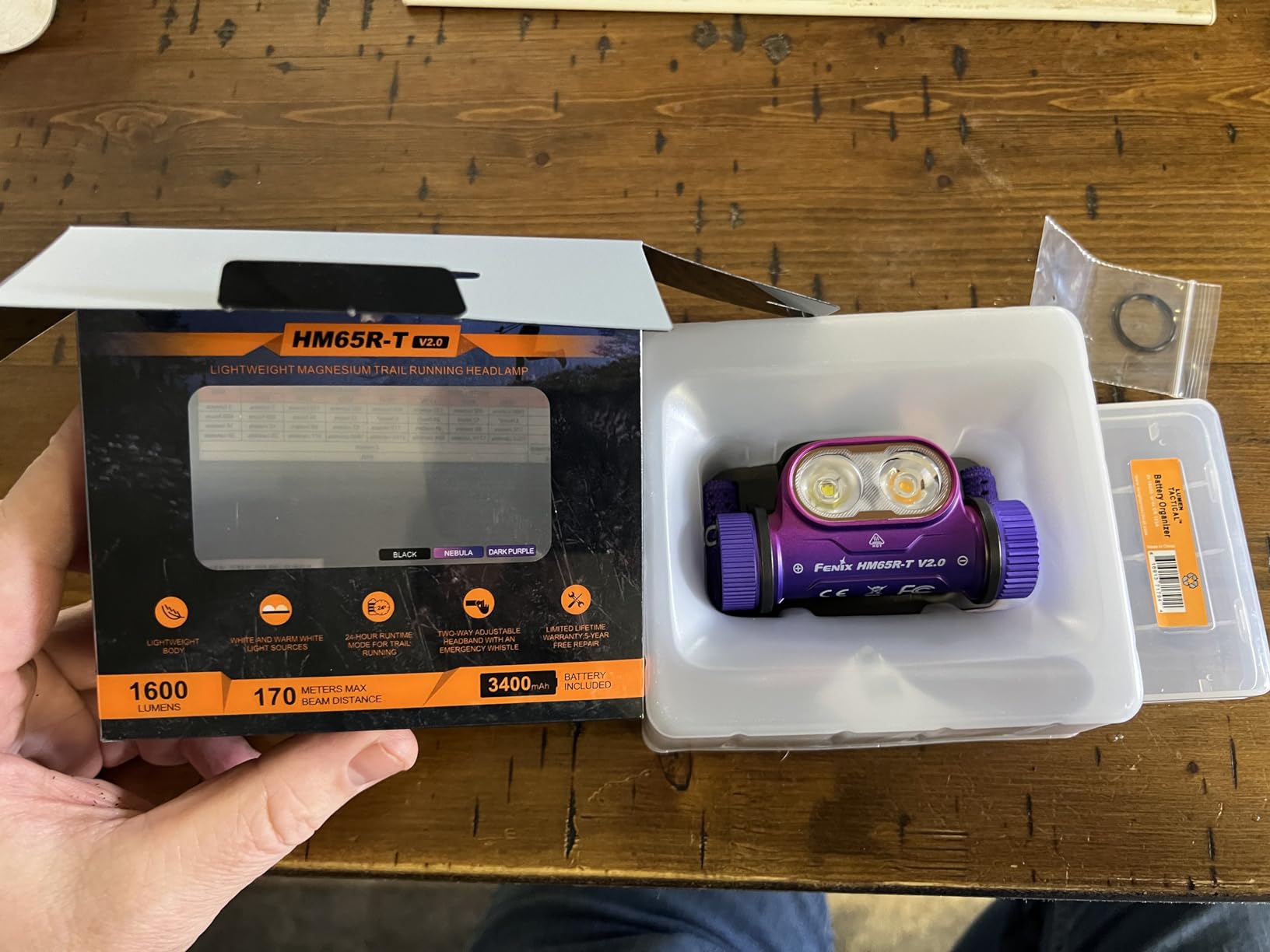 Fenix HM65R-T V2.0 Running Headlamp, 1600 Lumen White Light and Warm White Dual Beams, USB-C Rechargeable, Lightweight Long Runtime for Trail Running, with Organizer (Black) customer photo 2