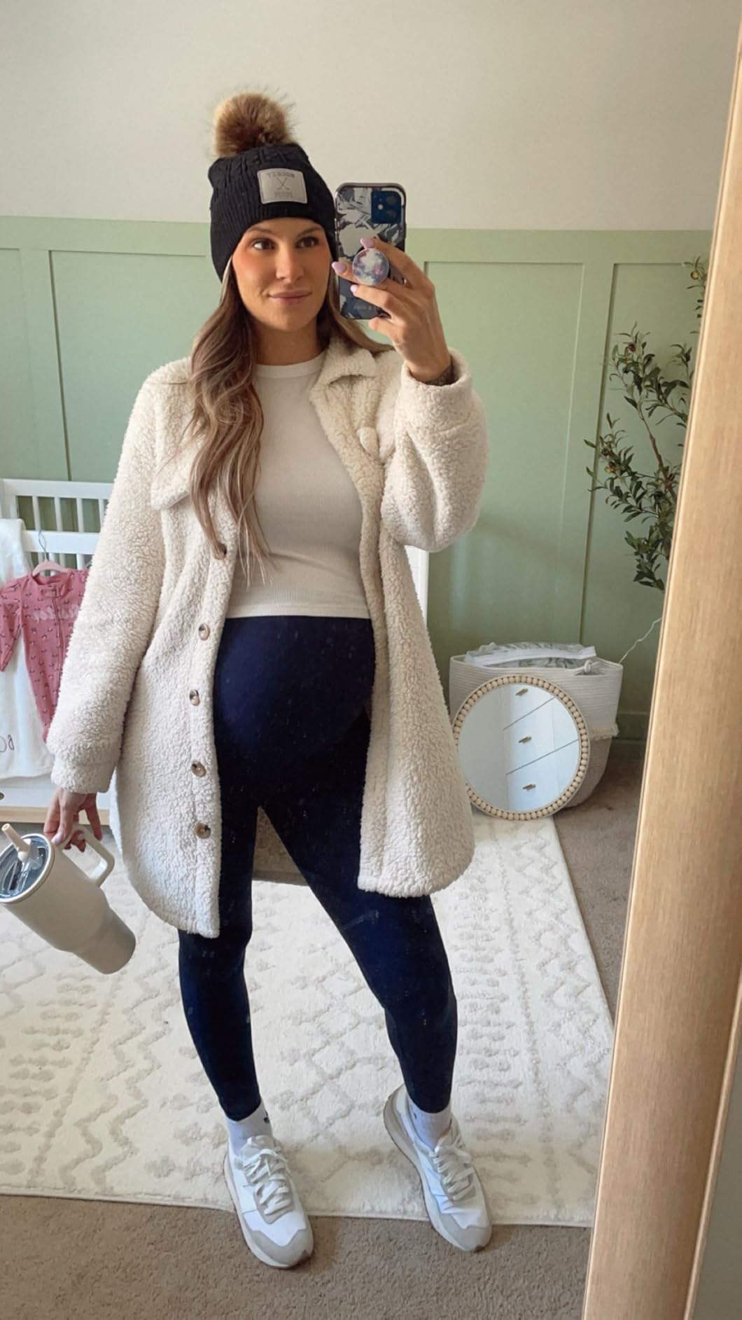 4 Pack Women's Maternity Leggings with Pockets Over The Belly Butt Lift - Soft Workout Pregnancy Yoga Pants customer photo 2