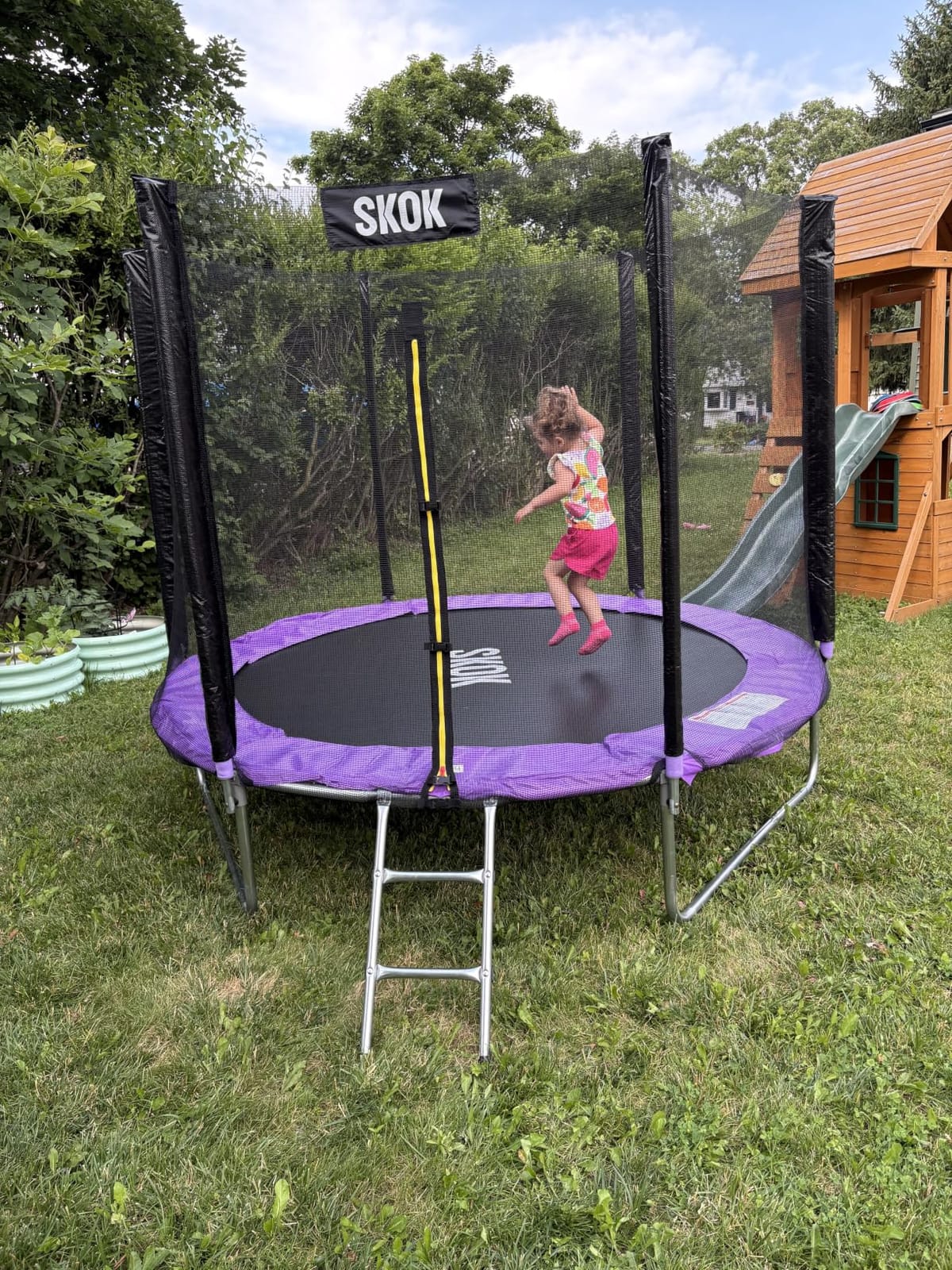 SKOK Trampoline for Kids, 400LBS Outdoor Trampoline with Net - ASTM Approved Trampoline for Children and Adults customer photo 1