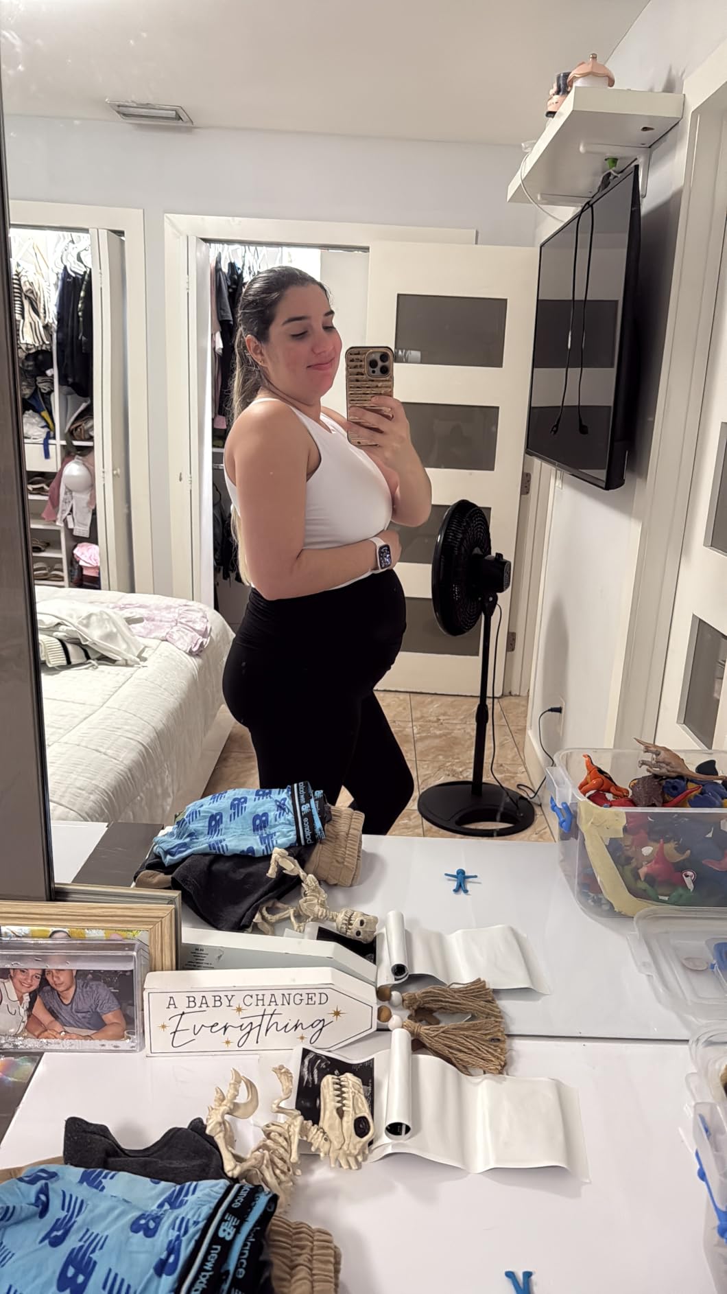 Walifrey Maternity Leggings with Pockets Over the Belly - Pregnancy Yoga Pants Buttery Soft Postpartum Wear customer photo 2