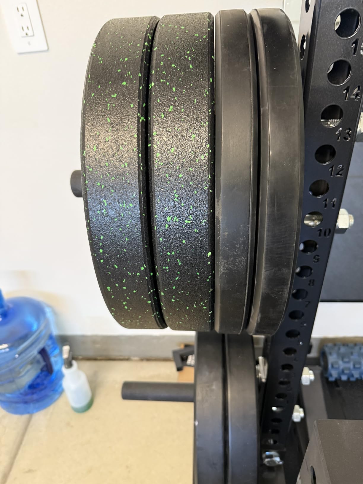 RitFit Bumper Plates, Colored Fleck-Rubber Weight Plates with Steel Insert, 2-inch Olympic Weight Plates for Weight Lifting and Strength Training customer photo 2