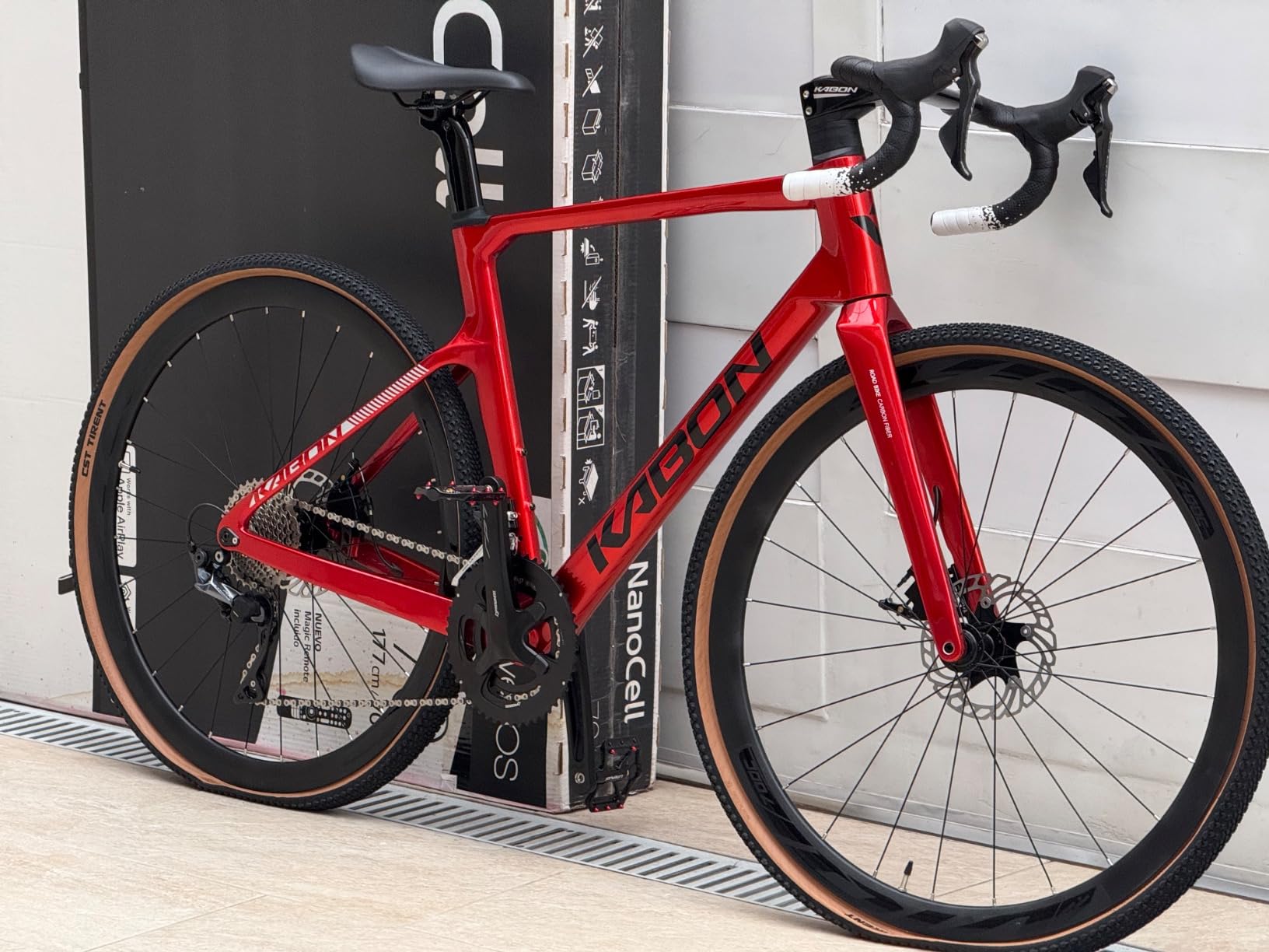 KABON Carbon Gravel Road Bike, T800 Carbon Fiber Frame Racing Bicycle with R8000 22 Speed Disc Brake 700cX40c Tires Bike for Adult customer photo 2