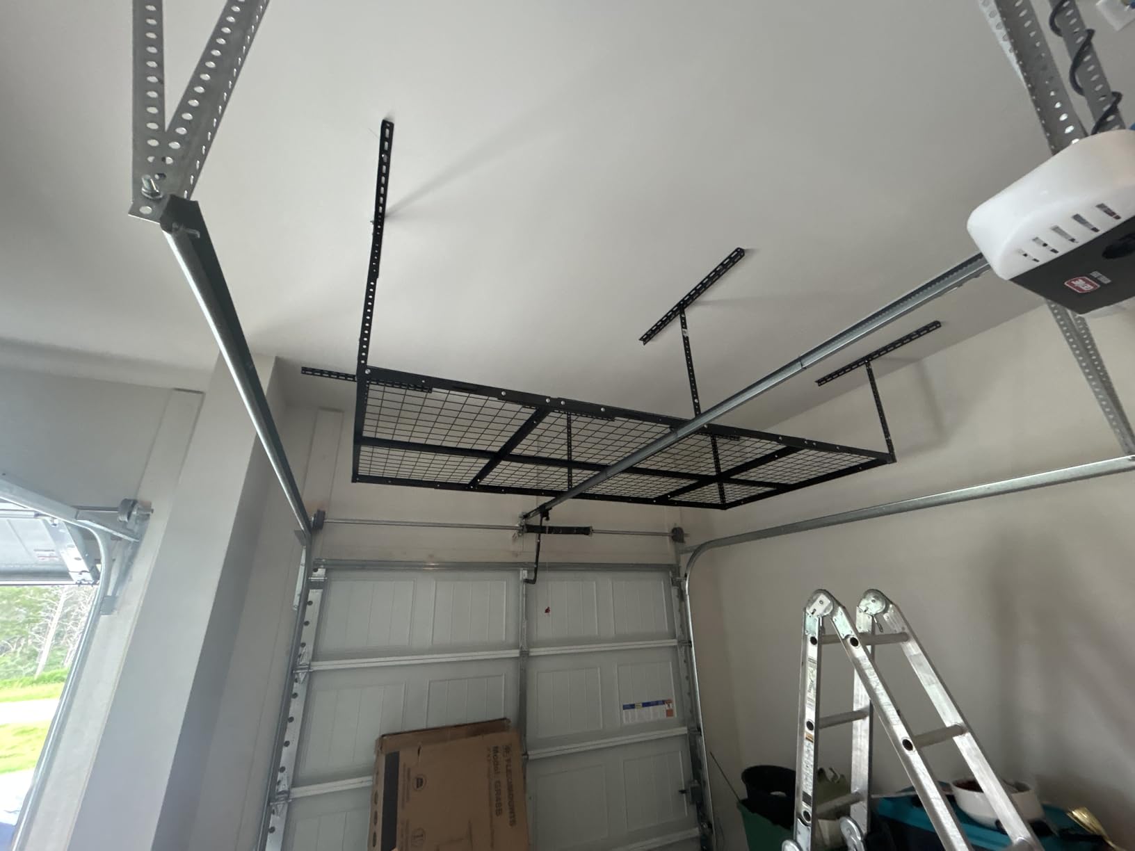 4x6ft Overhead Ceiling Garage Storage Rack, 450LBS Capacity, Black customer photo 1