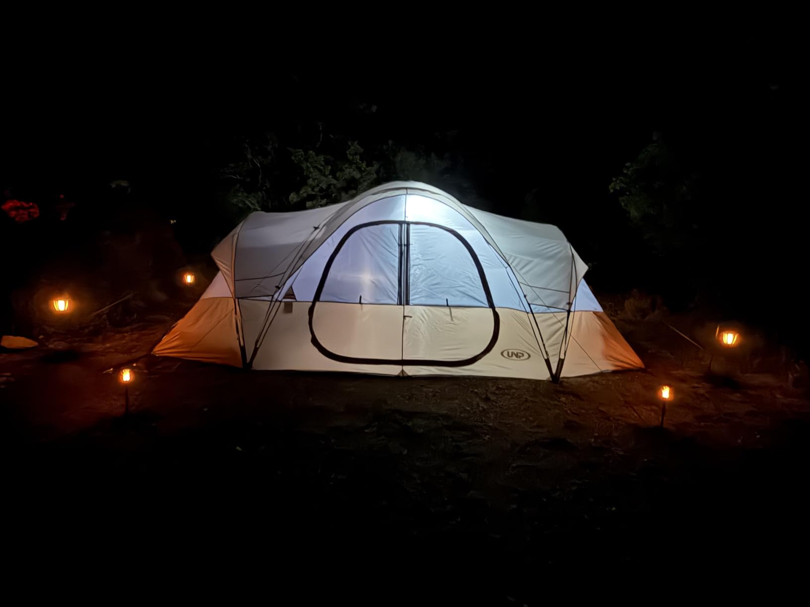 UNP 10 Person Tents for Camping Family Outdoor Camping Tent | 2 Rooms with Rainfly, Waterproof 5 Large Mesh Windows Size 18ft x 9ft x78in customer photo 1