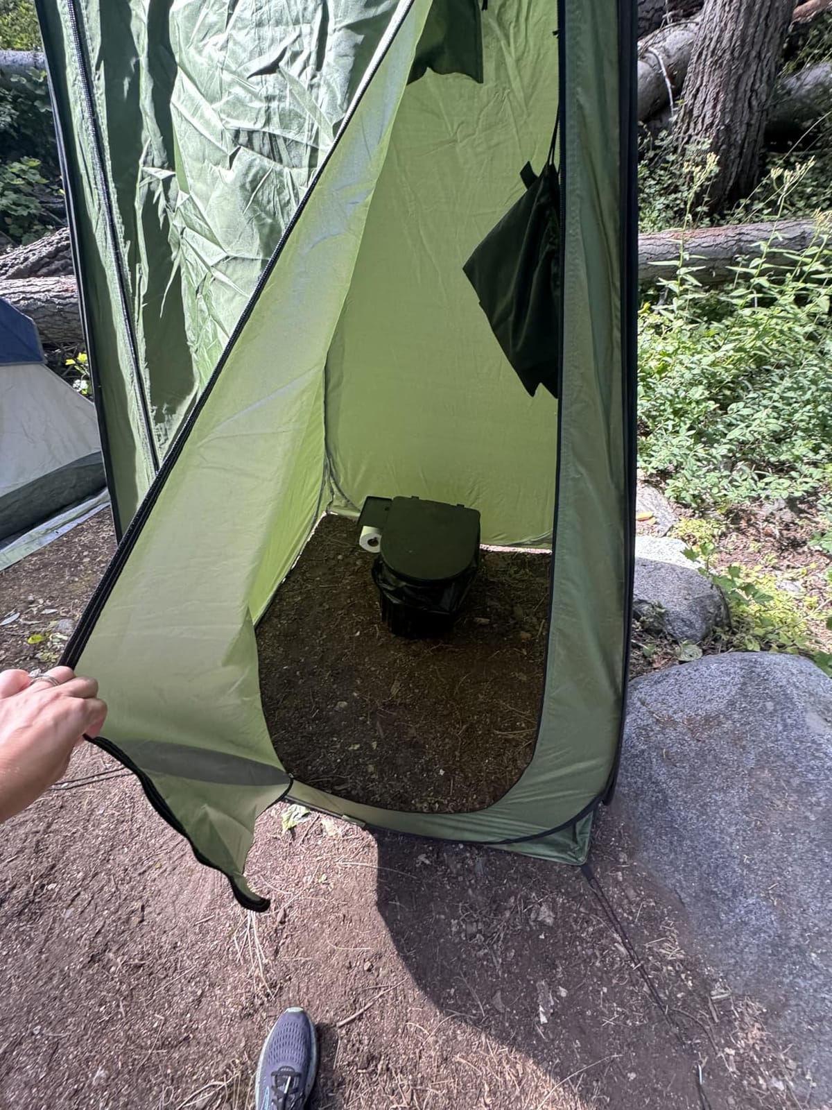 Camping Toilet with Pop-Up Privacy Tent and Liquid Waste Gel, Portable Toilet for Camping with Large Tent, Ergonomic Potty Provides Enhanced Comfort, Suitable for All Ages customer photo 1