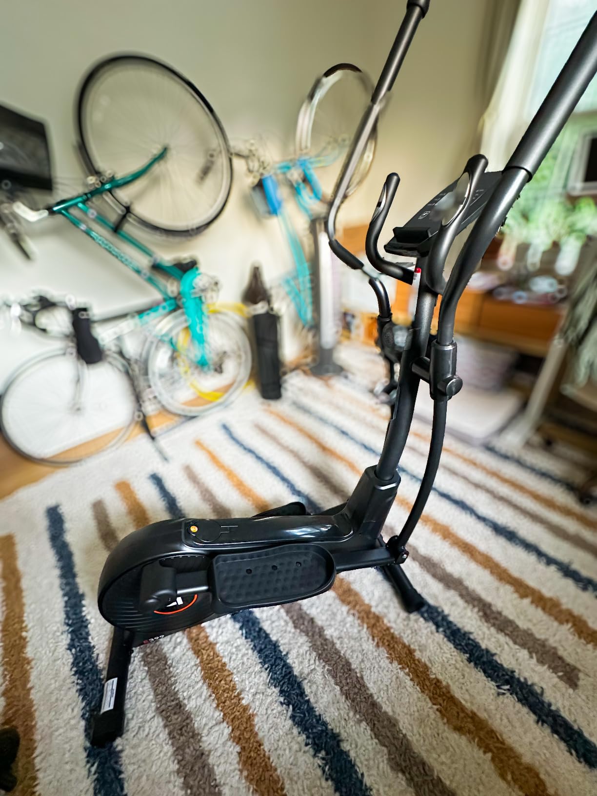 pooboo Elliptical Machine, Elliptical Exercise Machine with 16-Level Resistance&Quiet Magnetic Driving System, Elliptical Machine for Home with LCD Monitor,15-17IN Stride customer photo 1