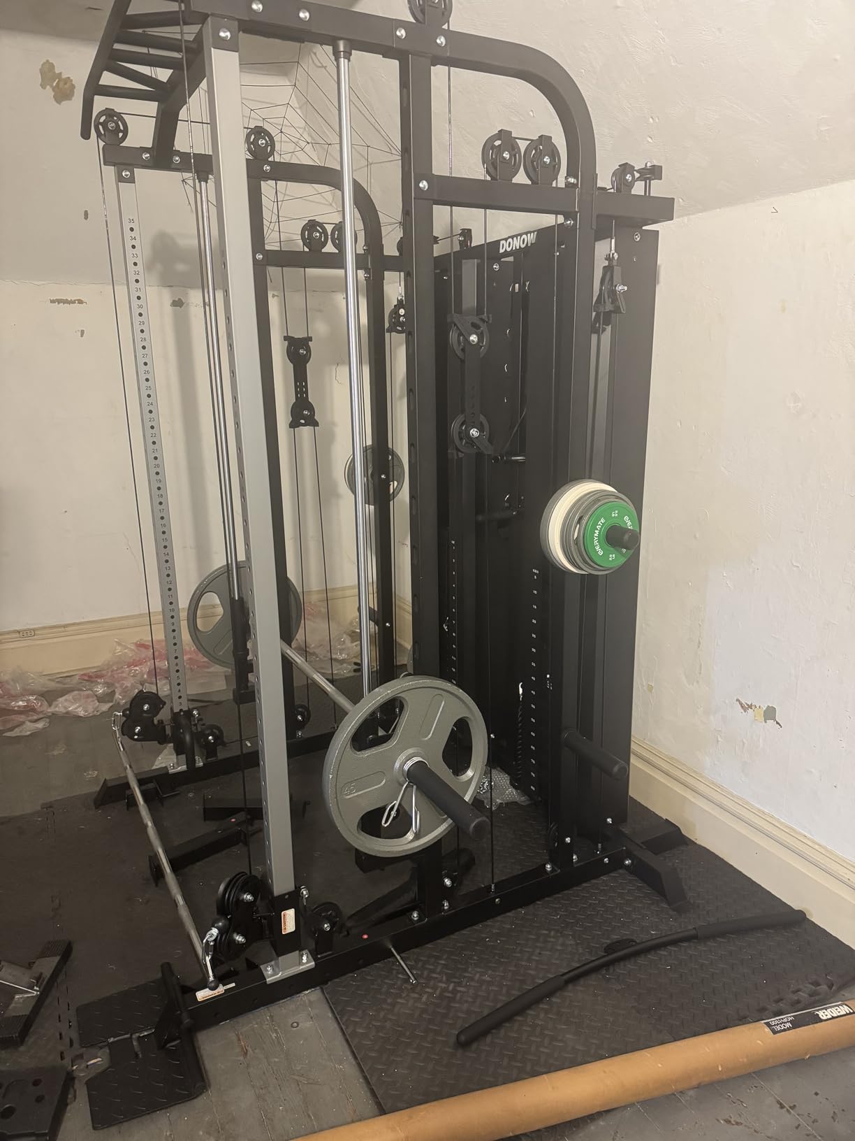 DONOW Smith Machine with Weight Stacks Home Gym System Cable Crossover customer photo 1