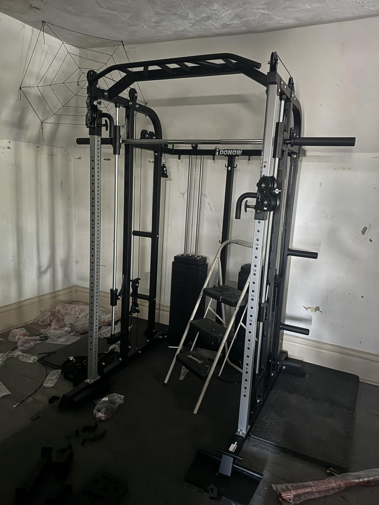 DONOW Smith Machine with Weight Stacks Home Gym System Cable Crossover customer photo 2