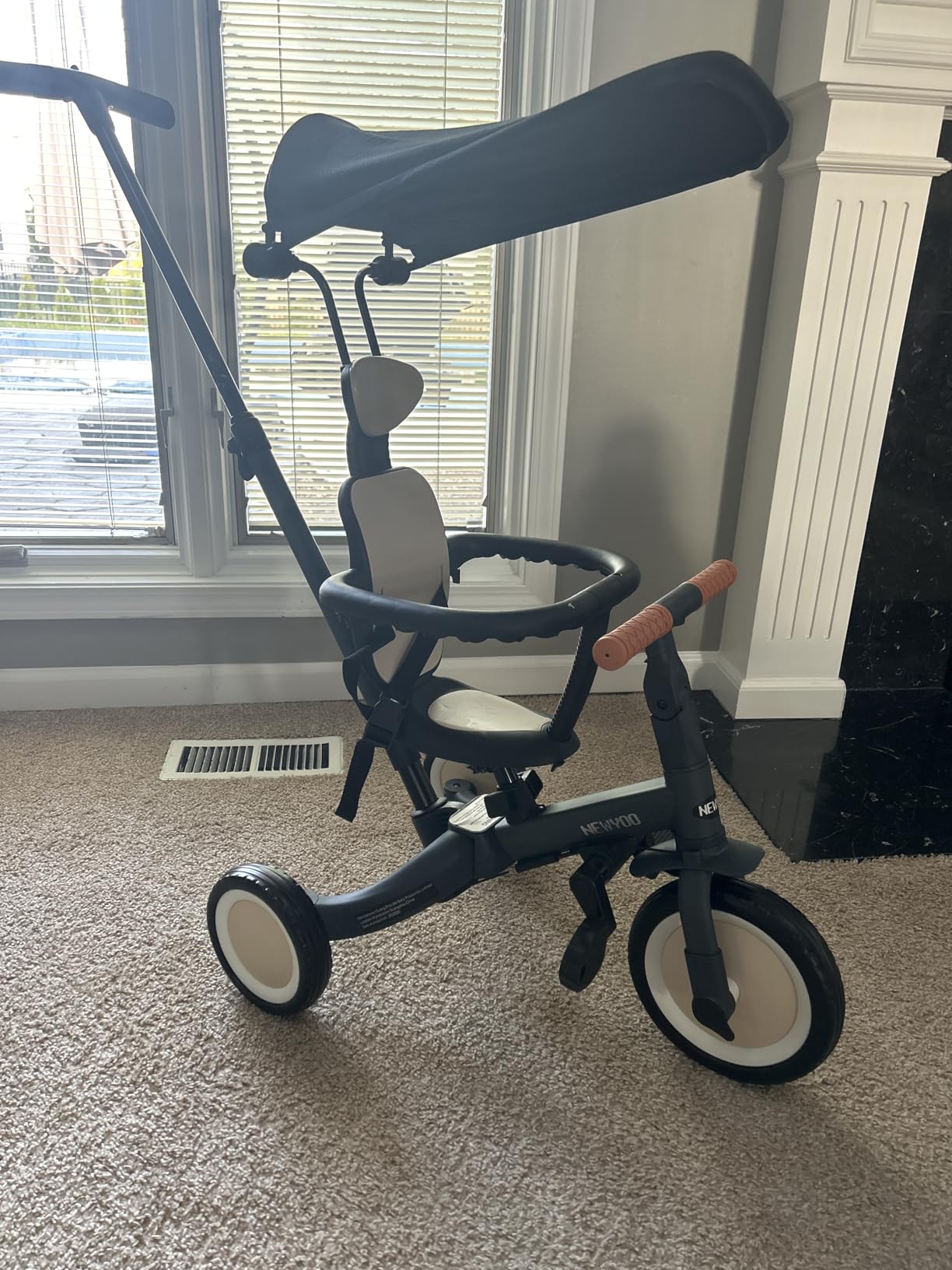 XJD Toddler Bike, 6 in 1 Folding Toddler Tricycle for 1-4 Year Old with Parental Control Handle, Balance Bike with Removable Pedal, Backrest, Adjustable Seat Height, First Birthday Gifts customer photo 2
