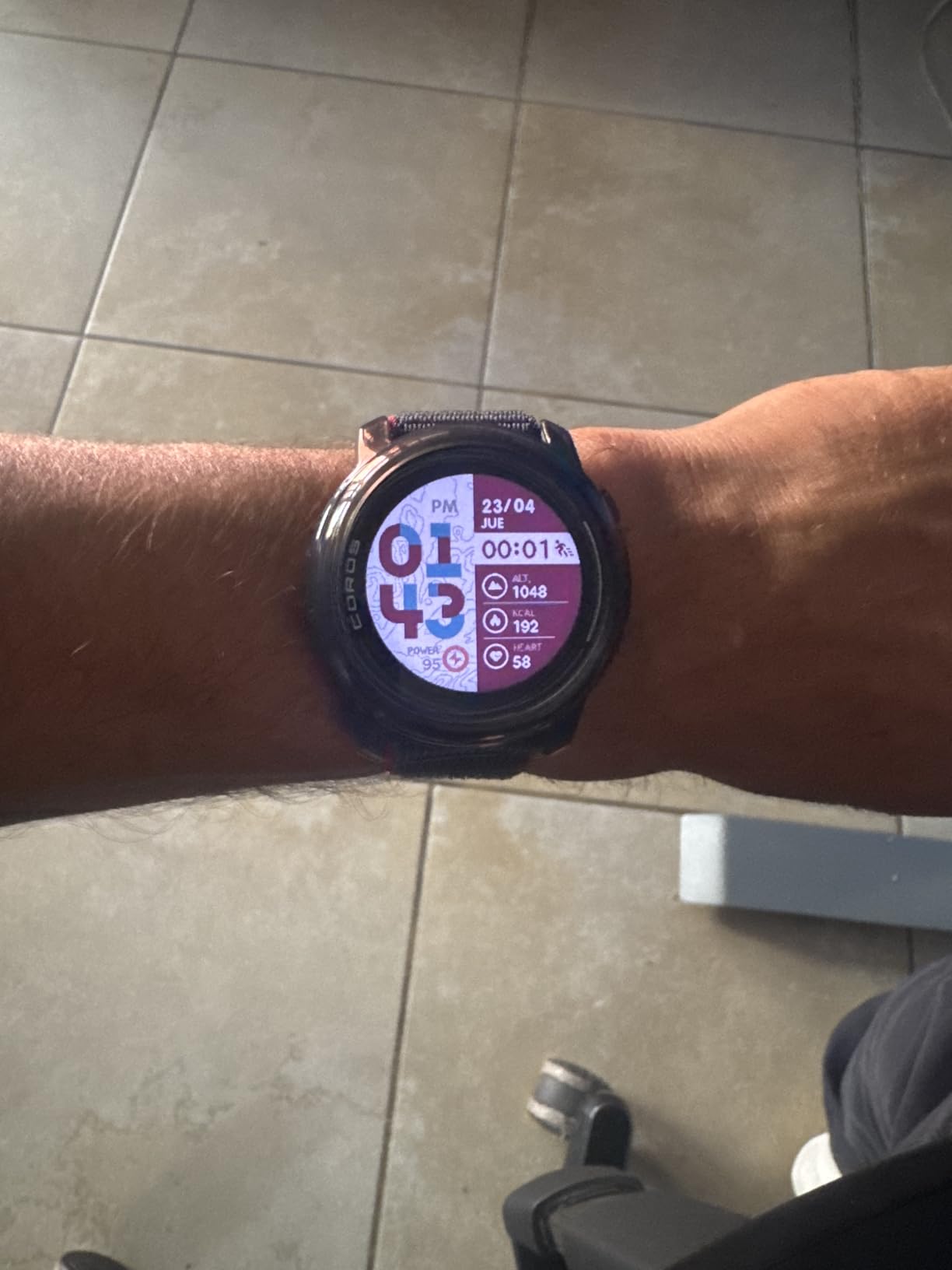 COROS PACE 3 GPS Sport Watch, Lightweight Running Watch - Chalk Nylon customer photo 2