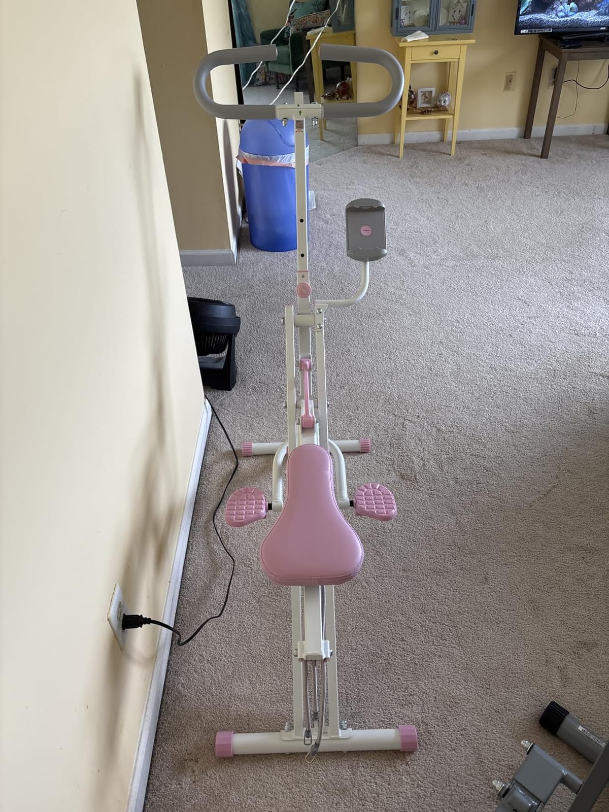 Sunny Health & Fitness Smart Upright Row-N-Ride Trainer w/Adjustable Resistance & 330LB Weight Capacity, Foldable Home Exercise Equipment for Arm, Glute & Leg Training, Free SunnyFit App Connection customer photo 1